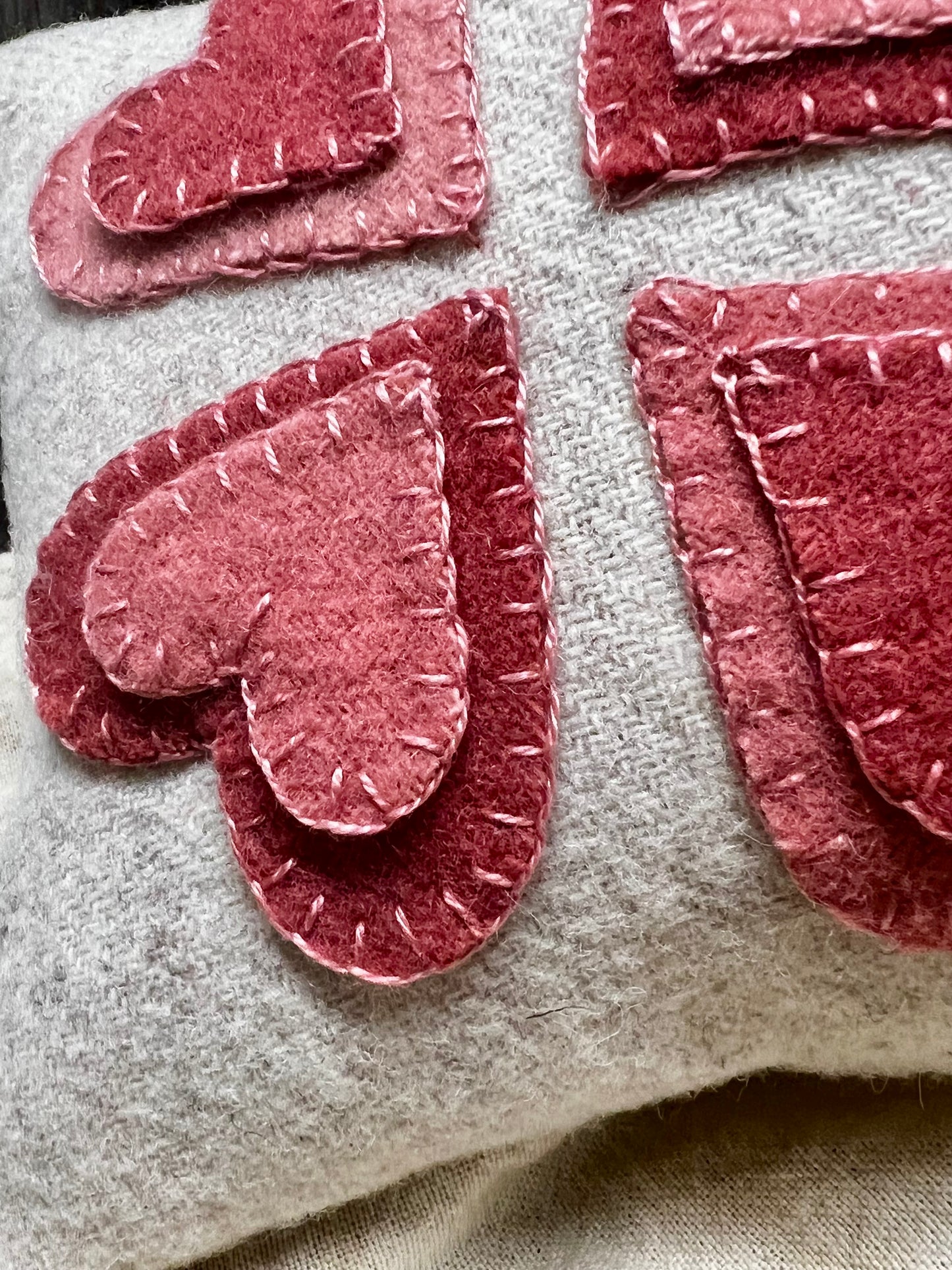 Hand Dyed Wool, Fat Quarter, DUSTY ROSE