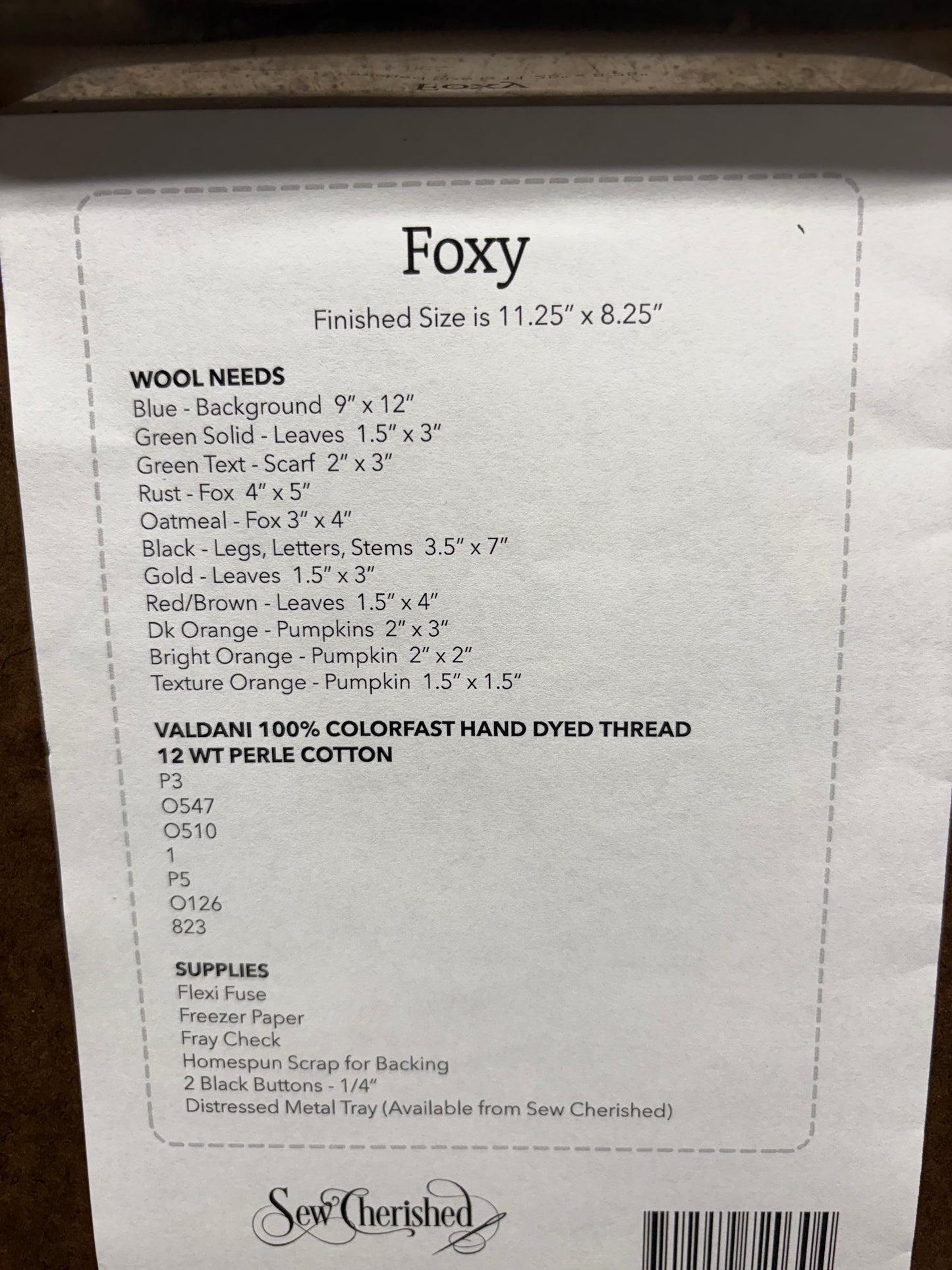 Pattern, WA, FOXY