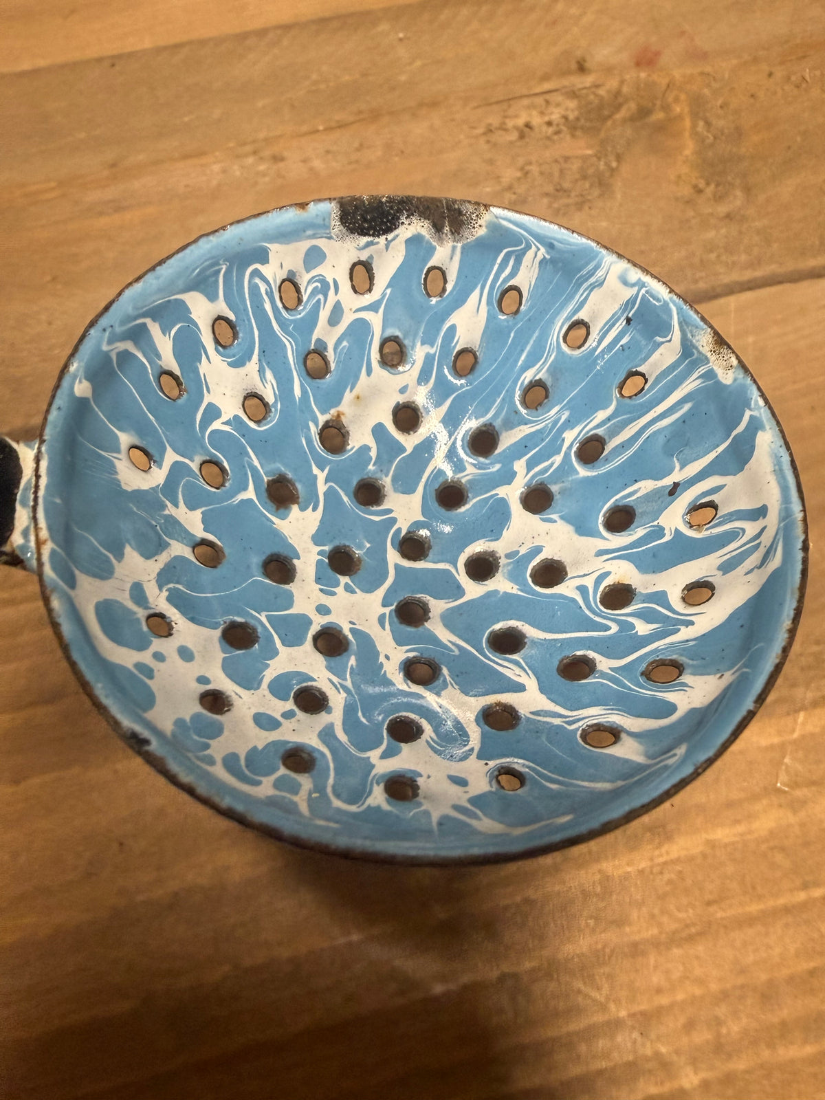 LADLE, 12", Blue/White Swirl