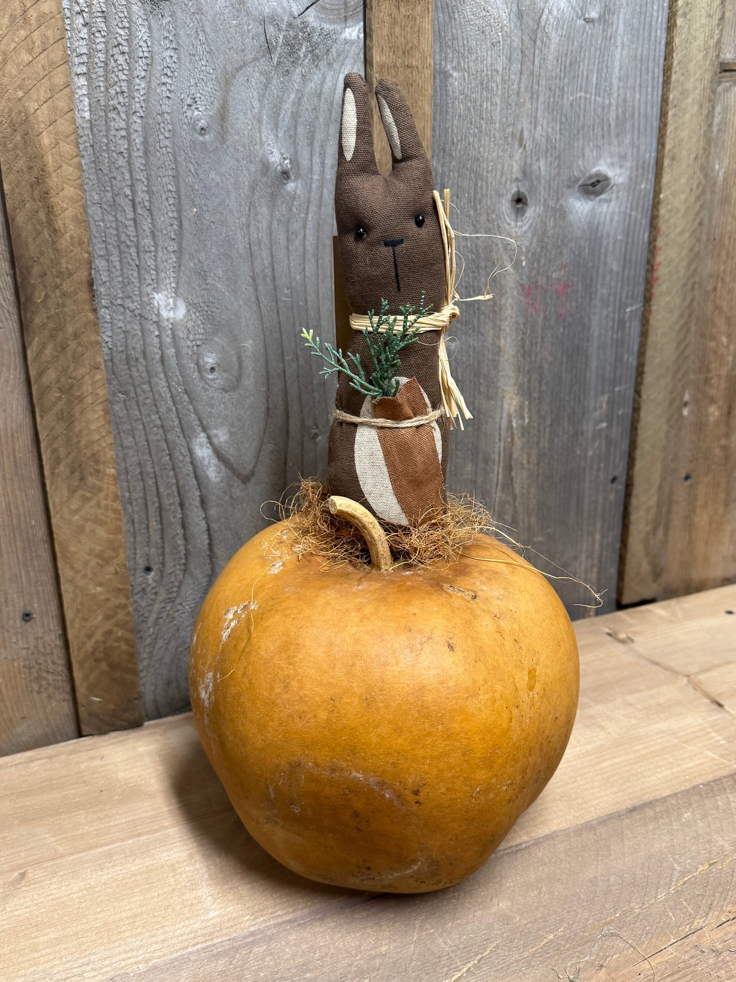 CLYDE, 14", Rabbit on Gourd