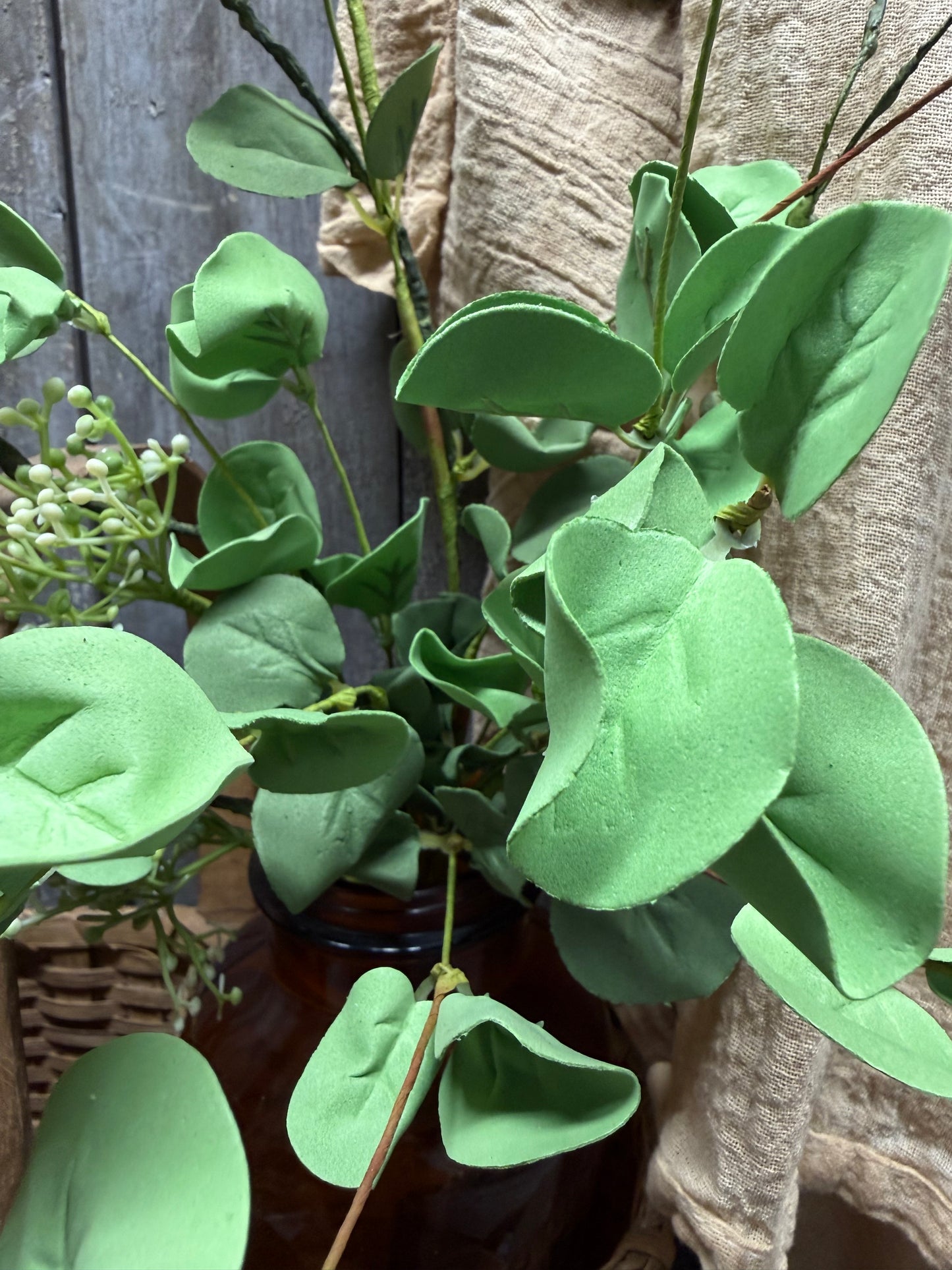 EUCALYPTUS & TWIGS, Candle RIng or Bush