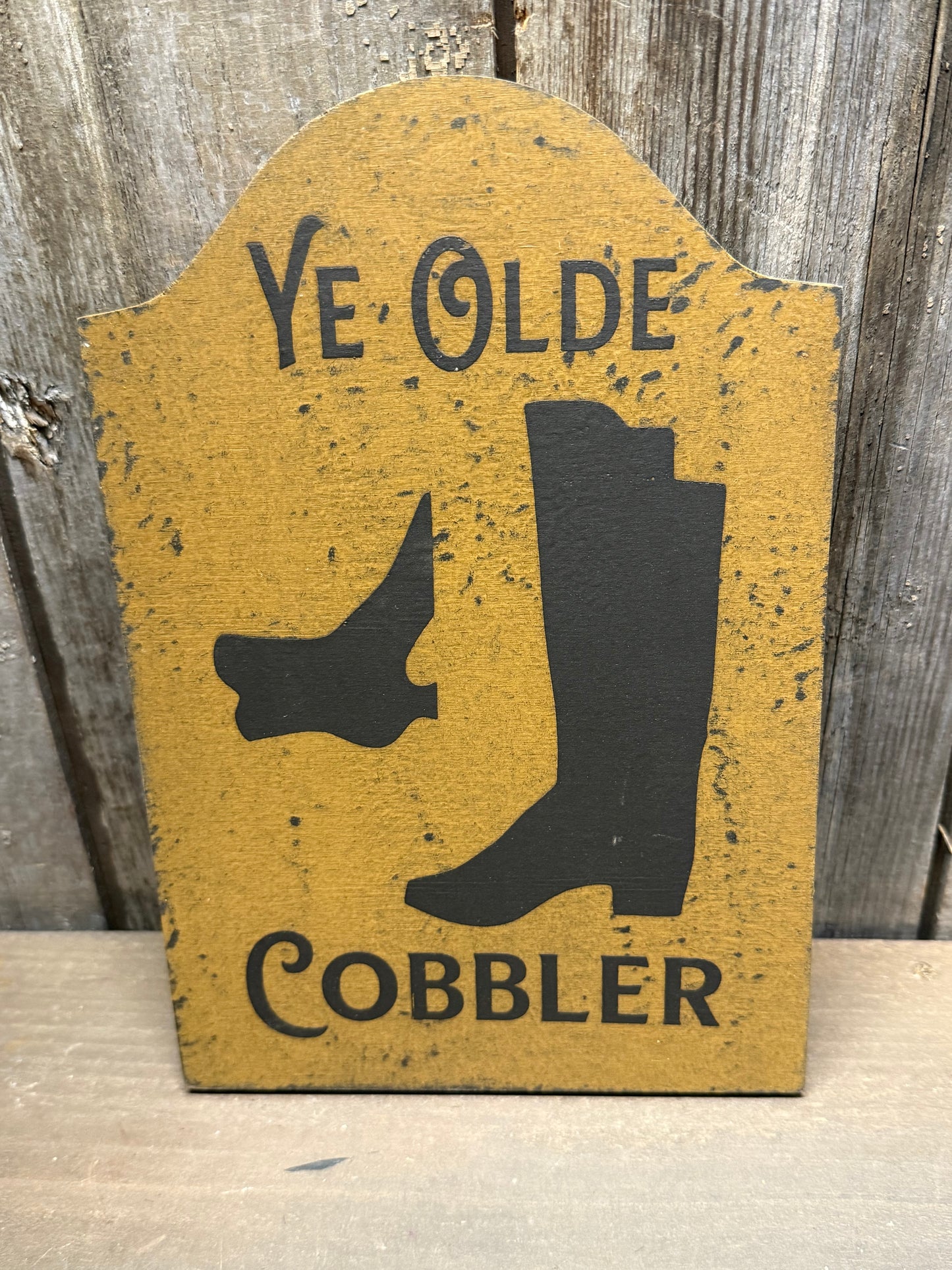 Shelf Sitter, 9"x 6", YE OLDE COBBLER