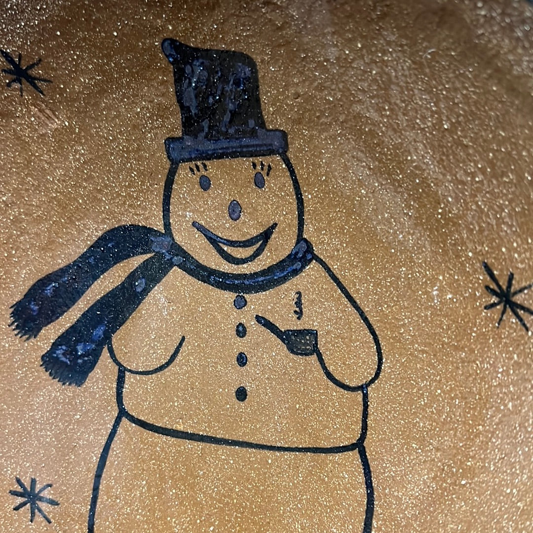Drape Plate, Medium, SNOWMAN W/ PIPE