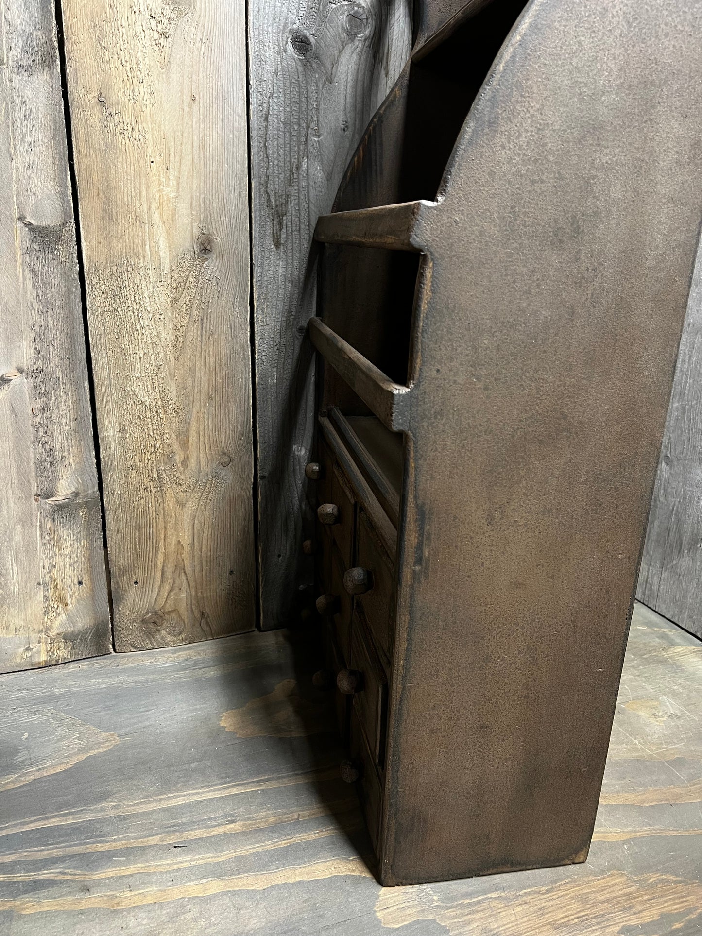 BOWL RACK W/ DRAWERS, 44"