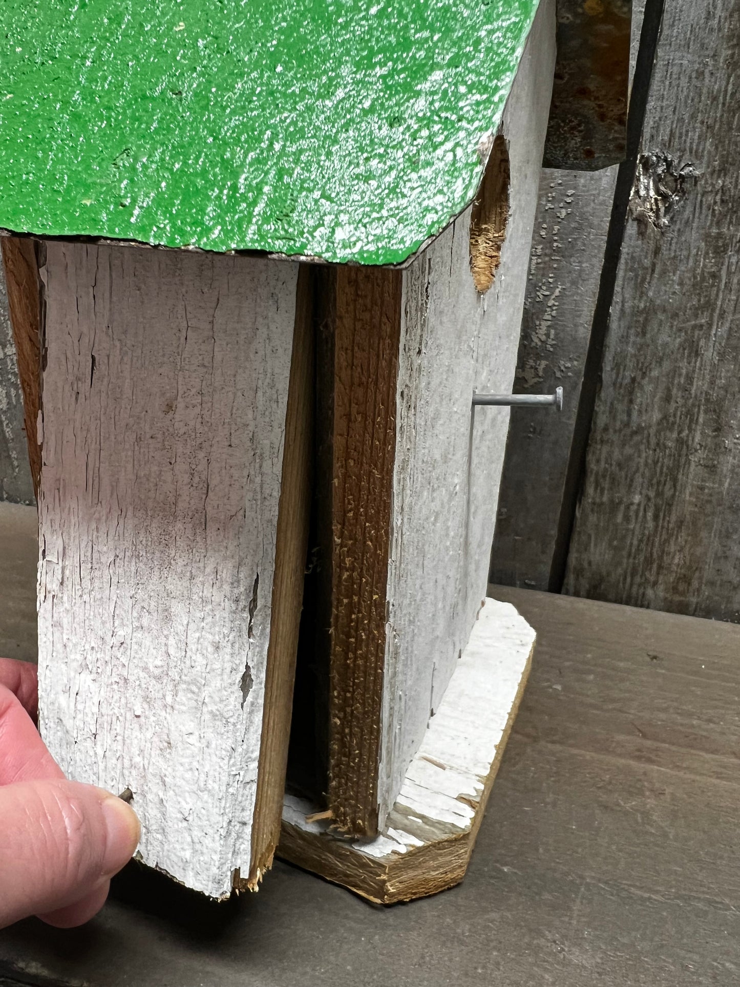 Birdhouse, Reclaimed, 10" GREEN ROOF