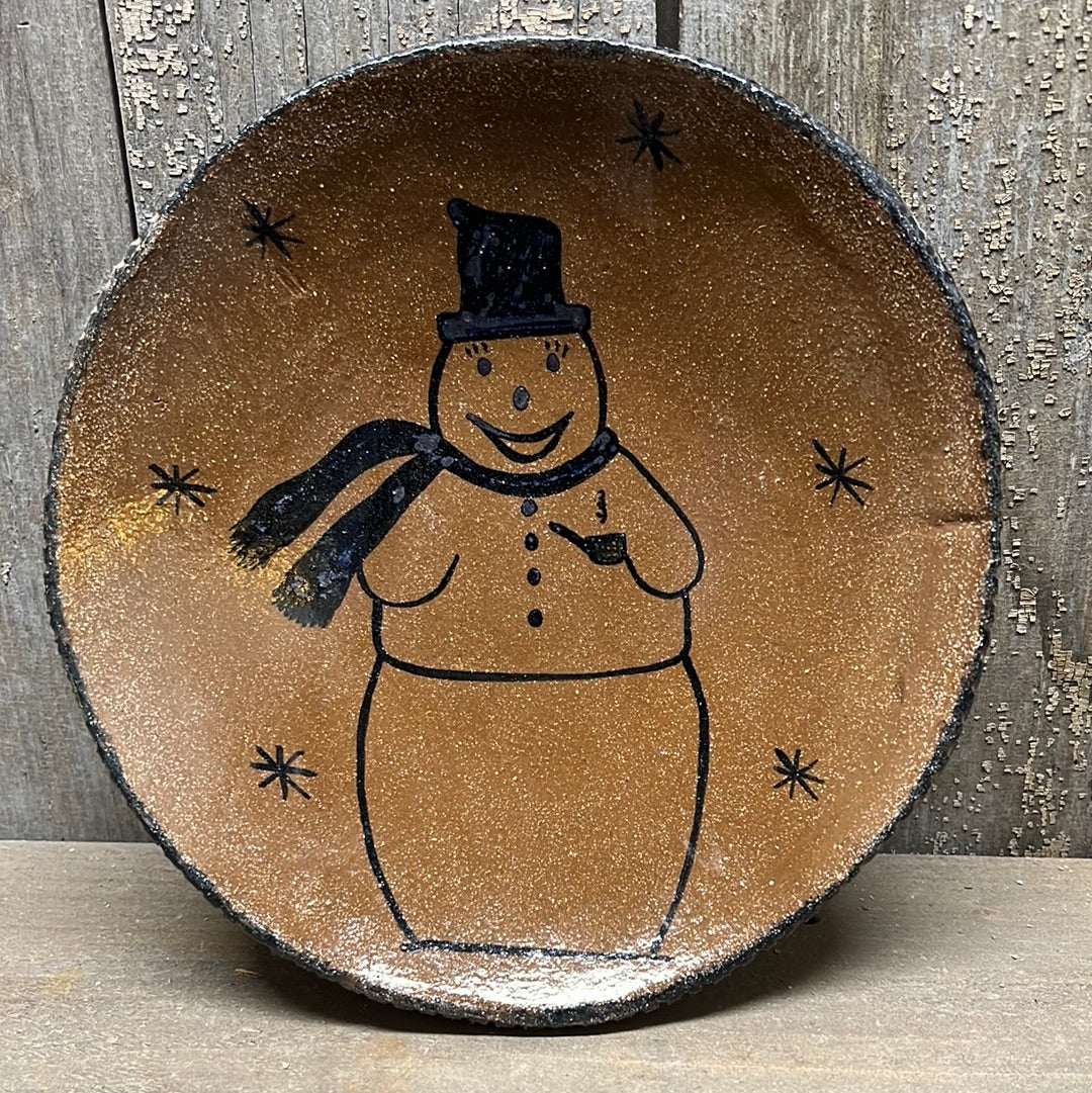 Drape Plate, Medium, SNOWMAN W/ PIPE