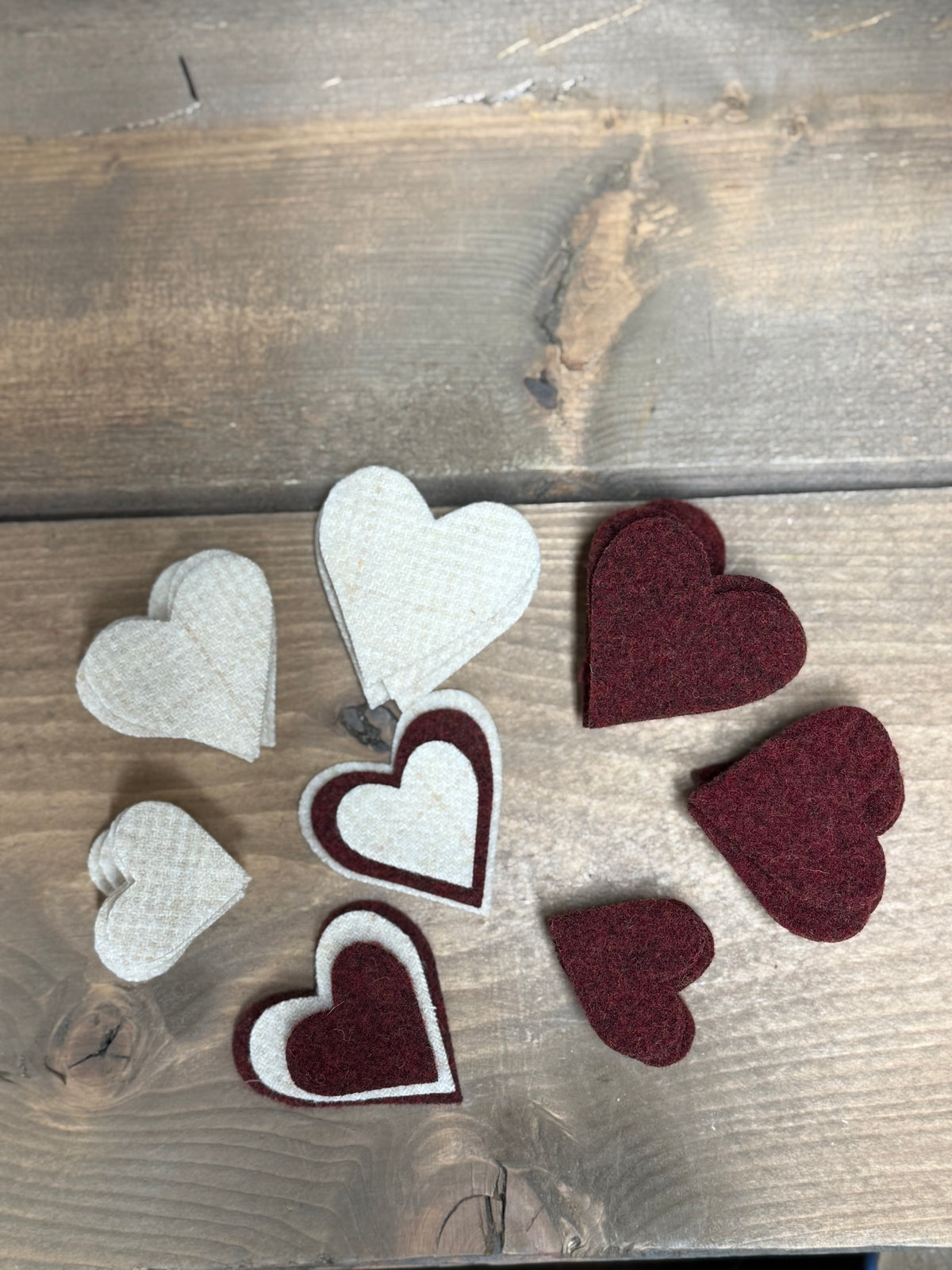 WOOL HEARTS, Assorted Colors