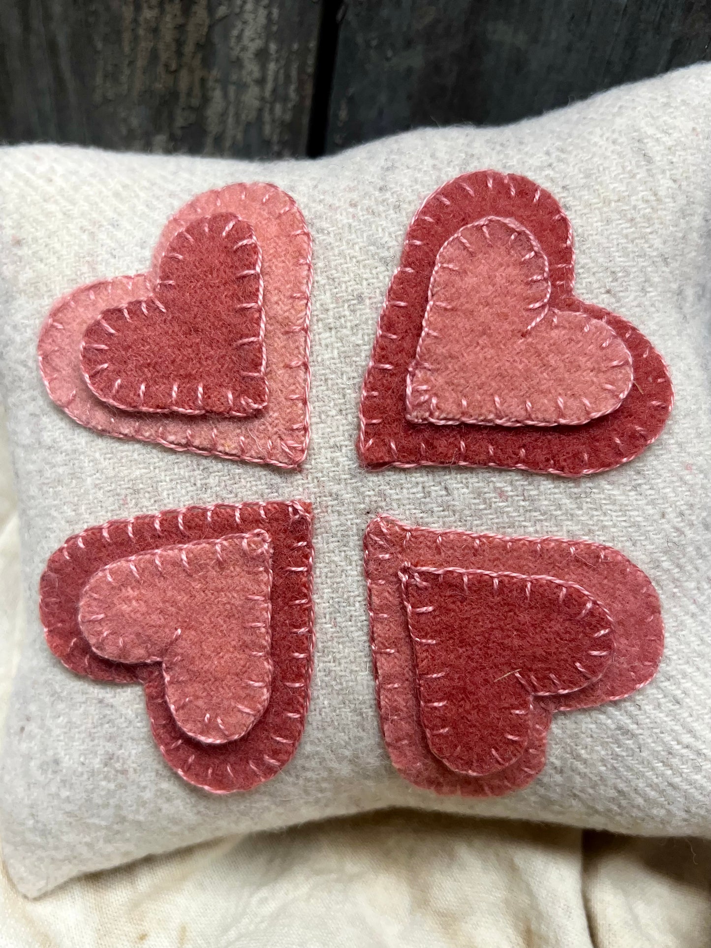 Hand Dyed Wool, Fat Quarter, CHEEKY PINK