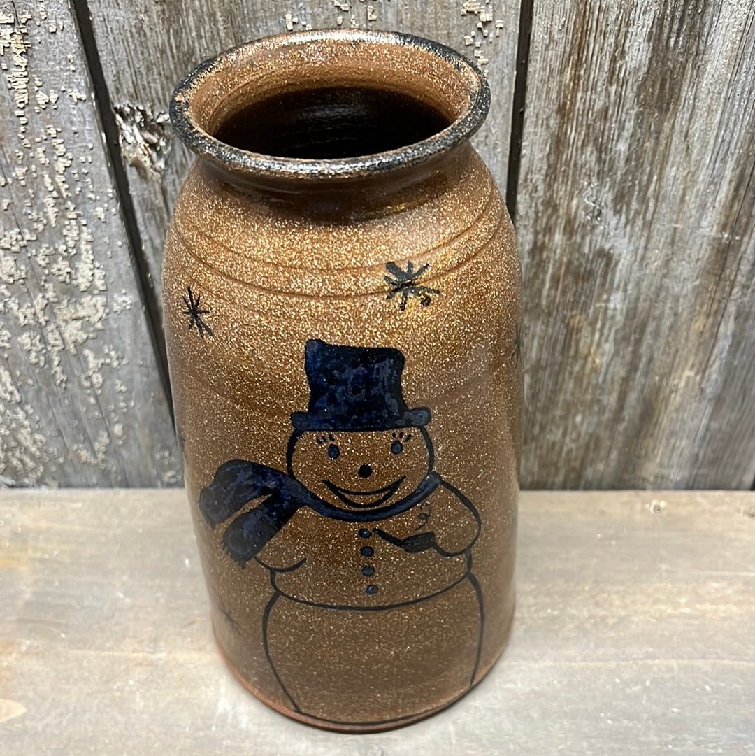 Canning Crock, X Large, SNOWMAN W/ PIPE