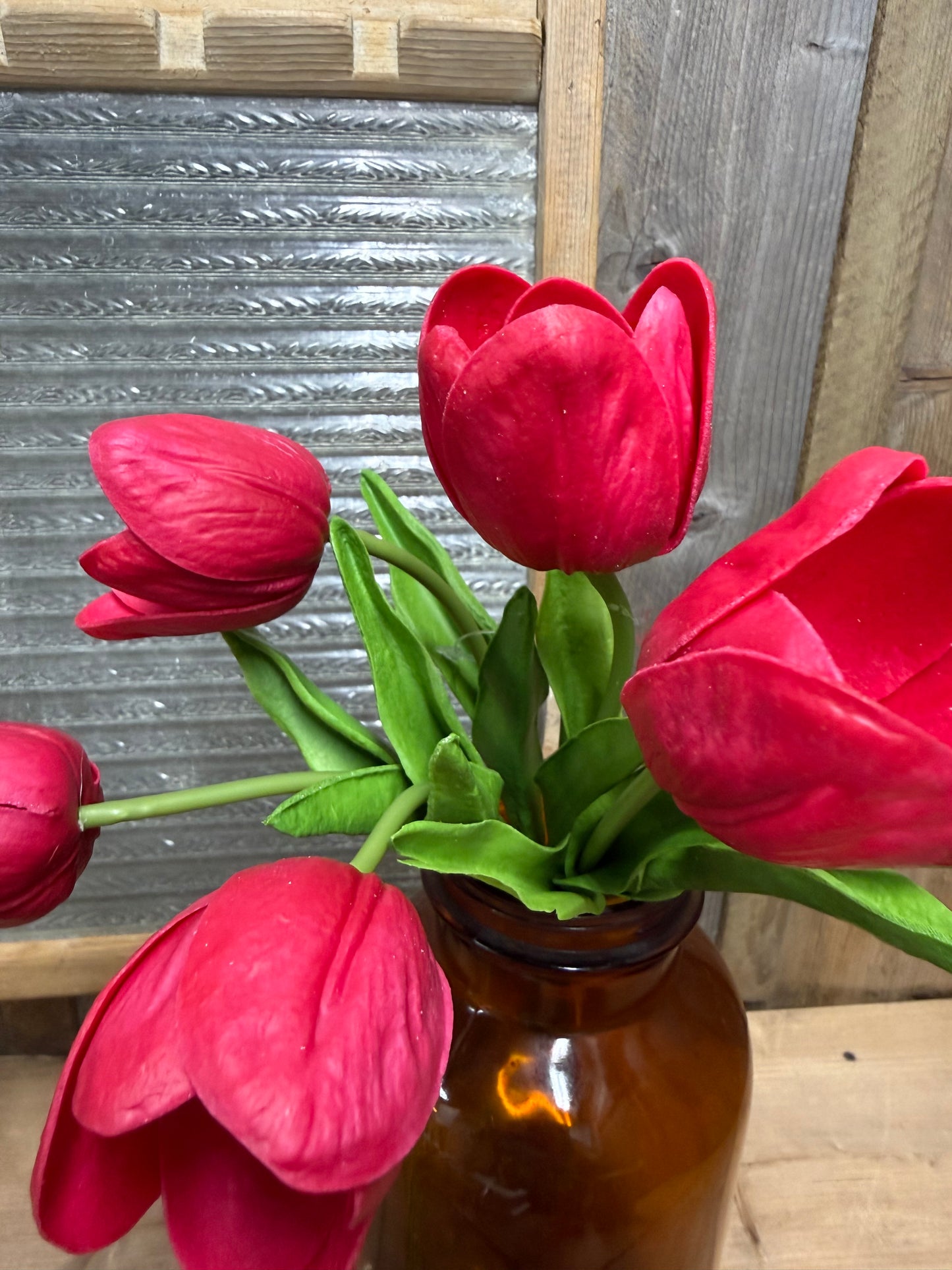 Bunch, 14", 6 Stems Tulips, ASSORTED COLORS