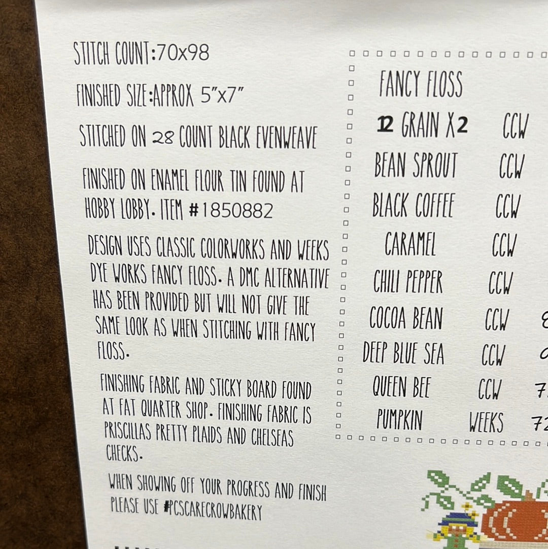 Pattern, CS, SCARECROW BAKERY
