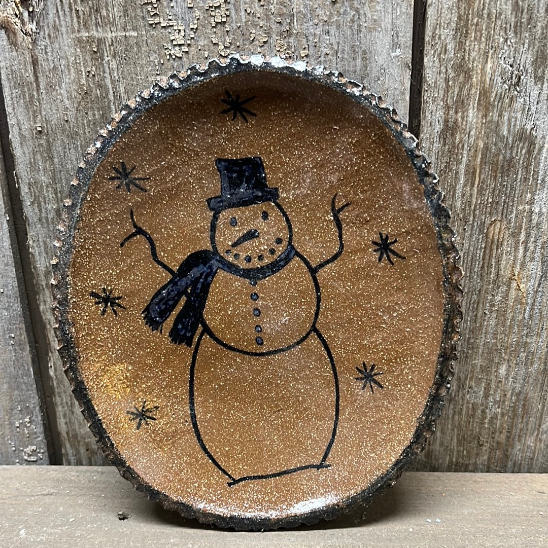 Plate, Small, SNOWMAN W/ TWIGS