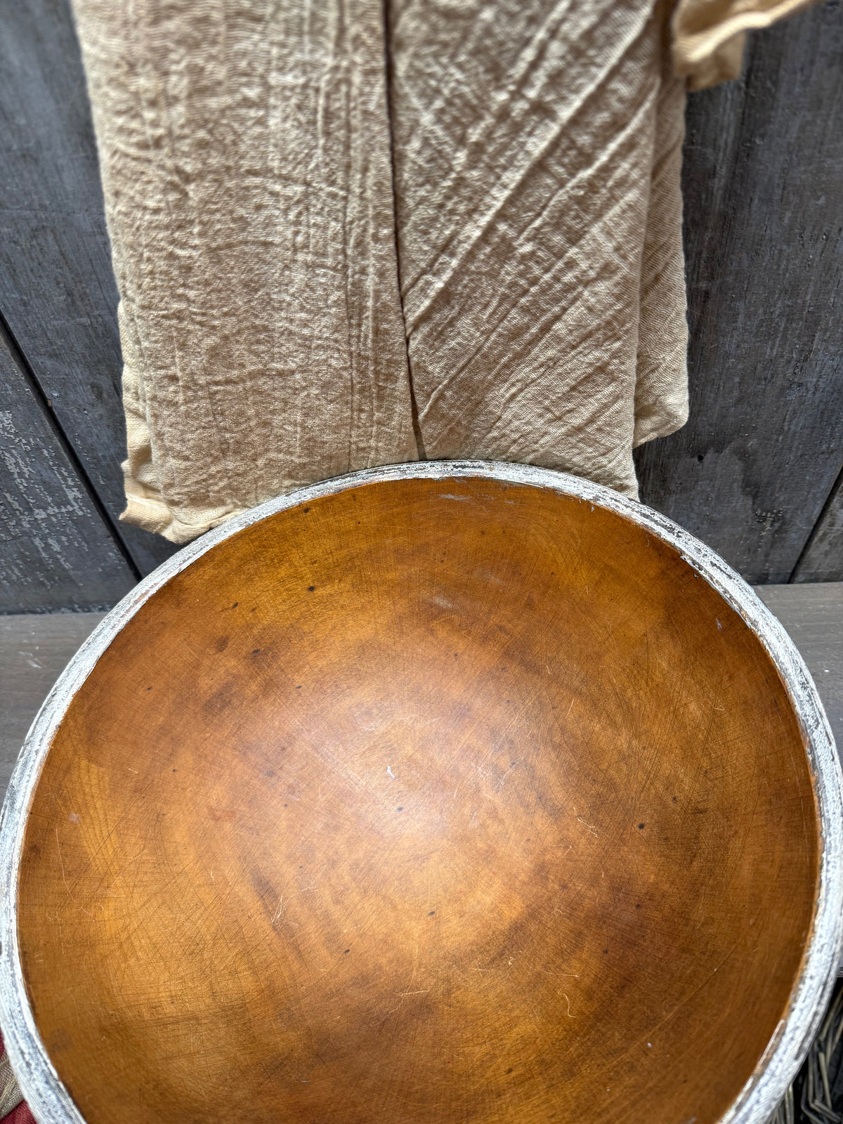 WOODEN BOWL, 11.75", Painted
