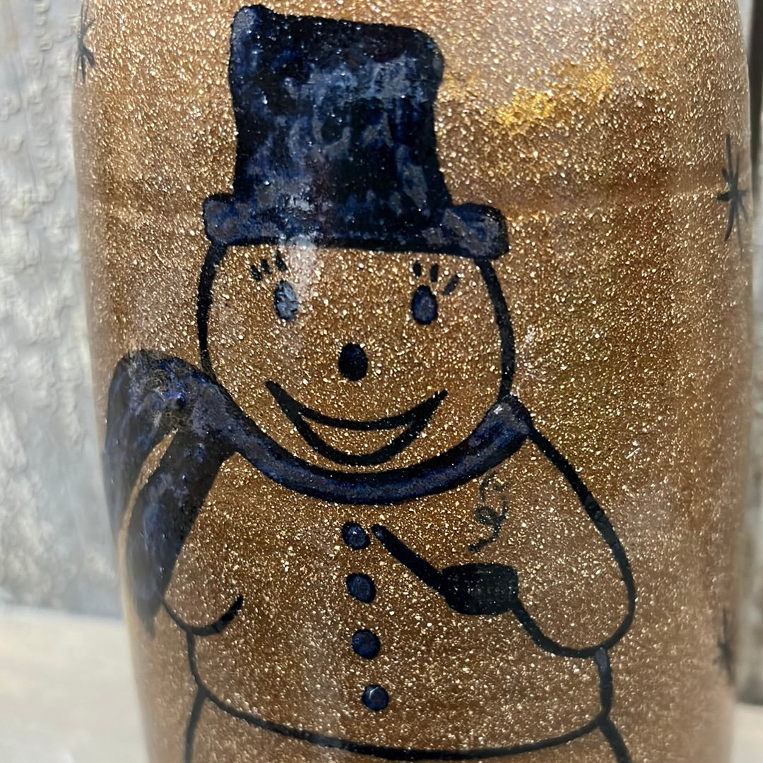 Canning Crock, X Large, SNOWMAN W/ PIPE