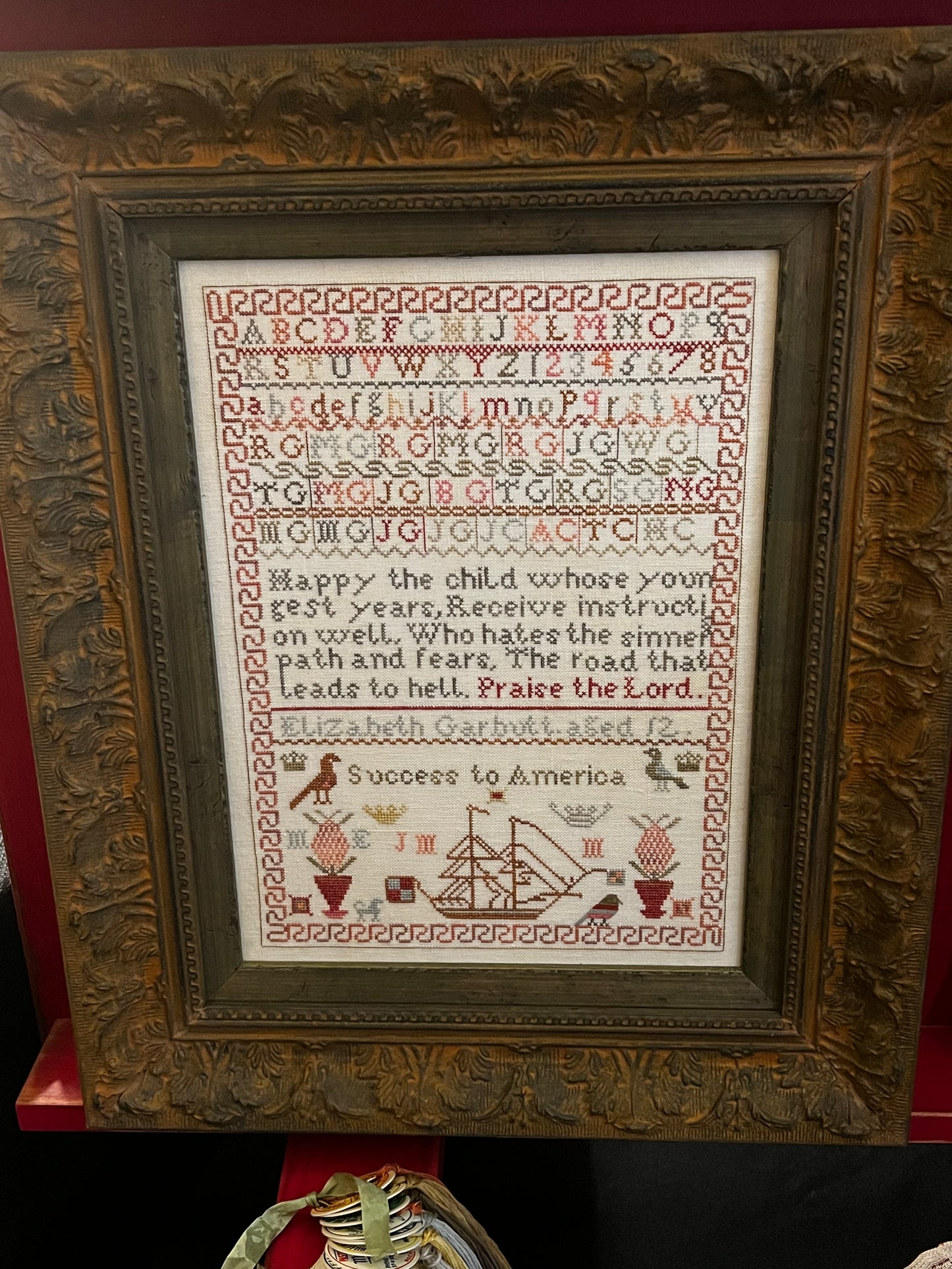 Pattern, CS, Red Haven #7, ELIZ GARBUTT, SUCCESS TO AMERICA