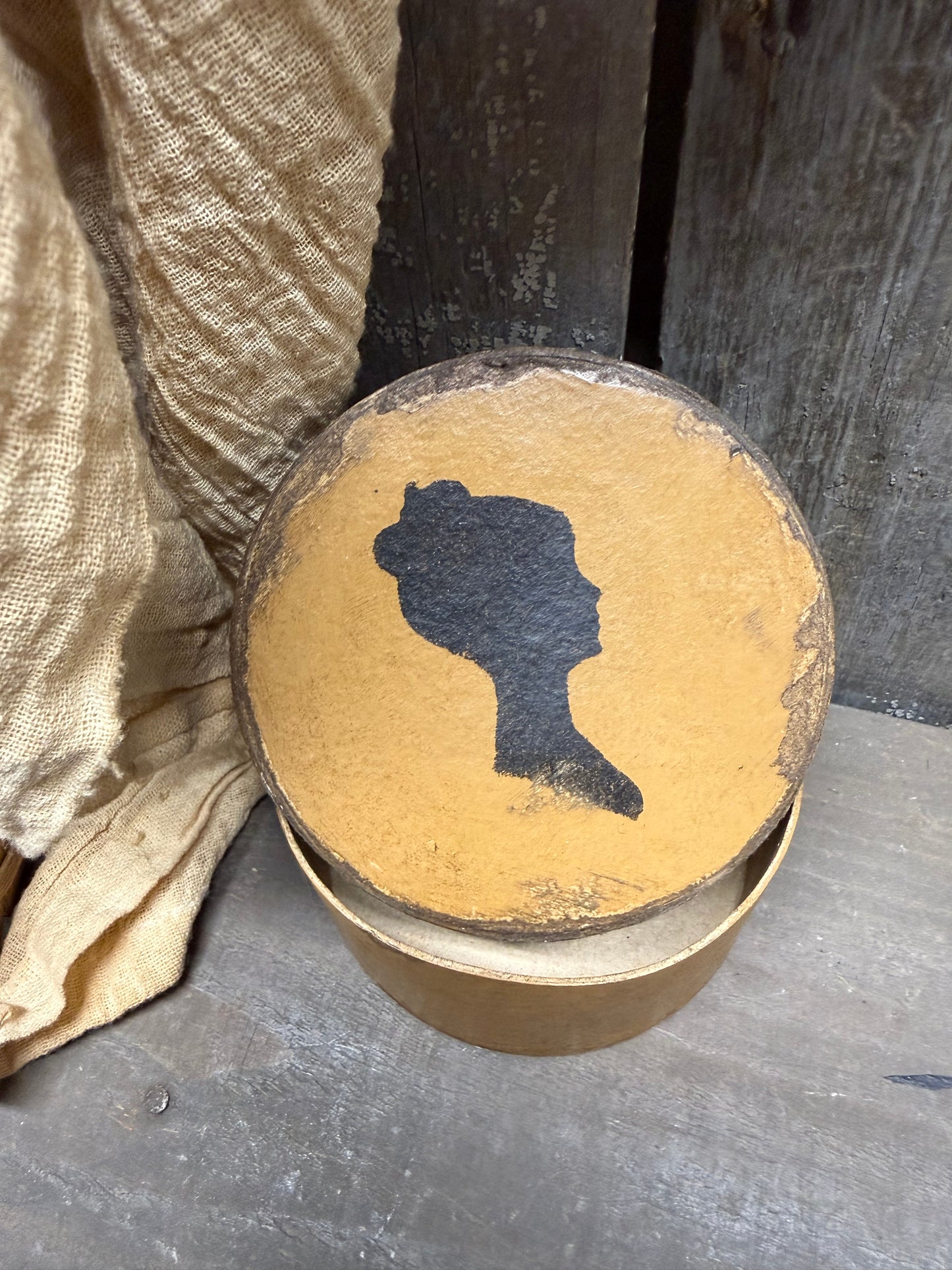 Paper Mache Box, 4", LADIES HEAD