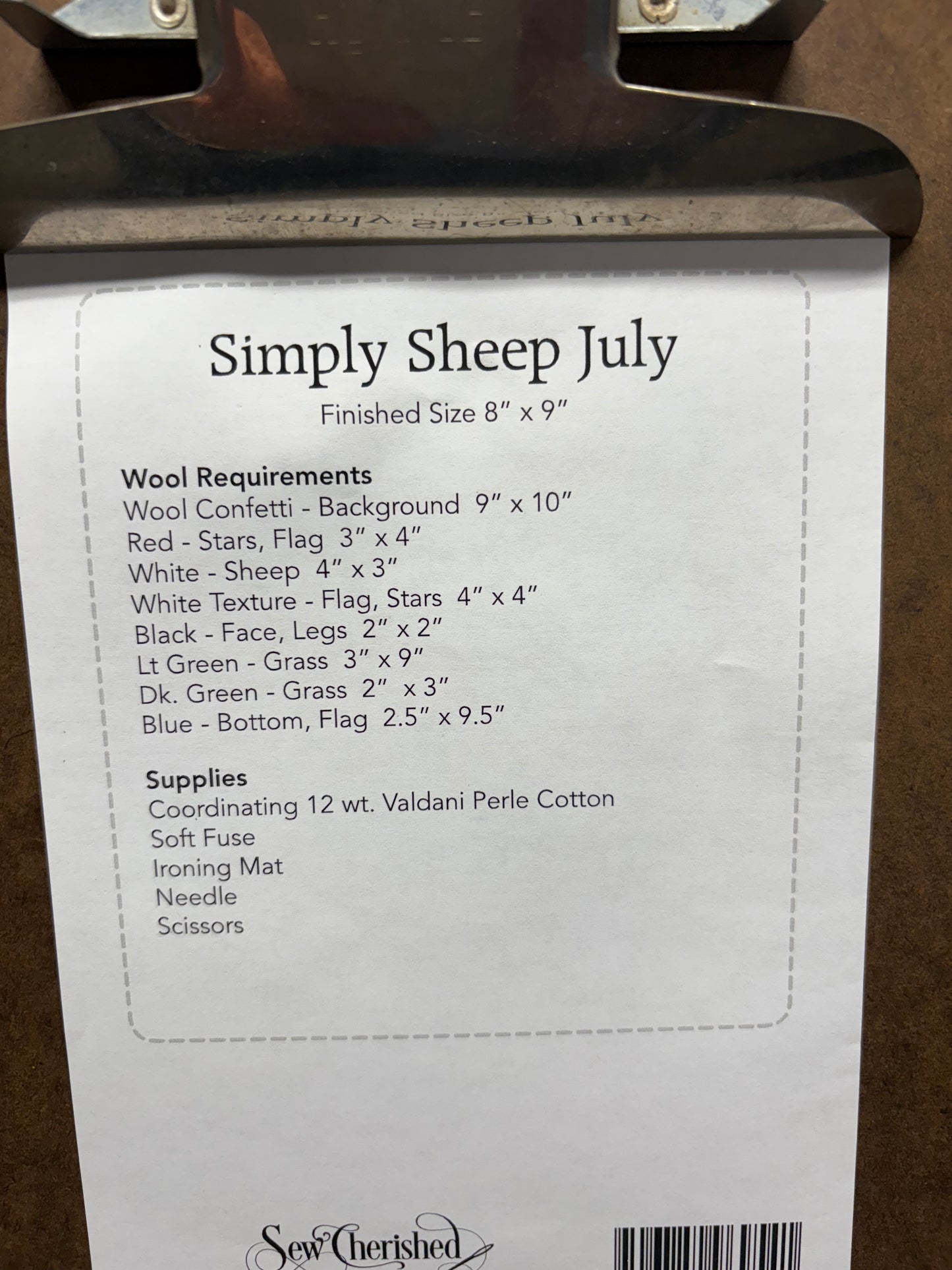 Pattern, WA, SIMPLY SHEEP JULY