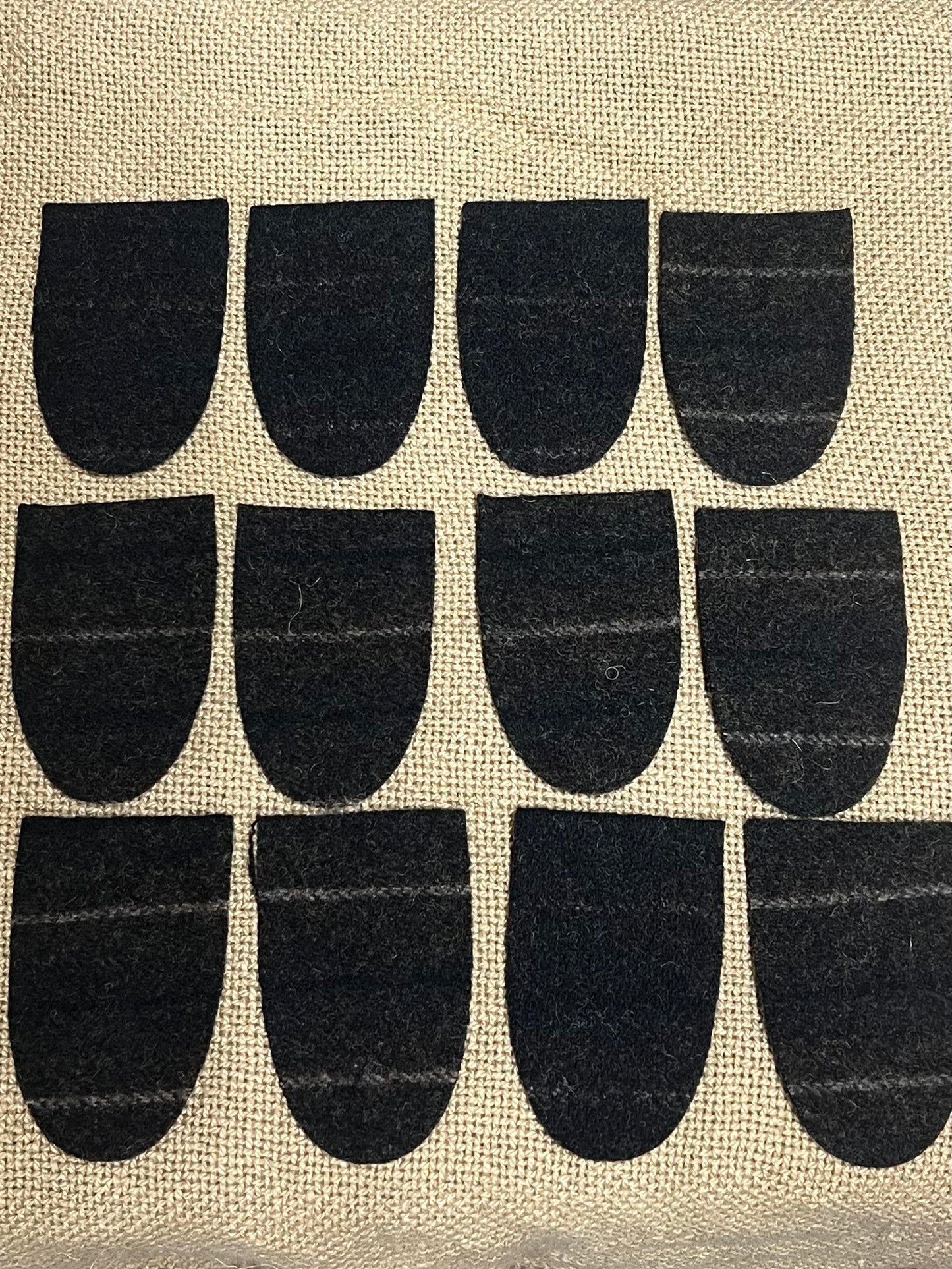 WOOL TABS, Large, 3"x 2”, Assorted Colors