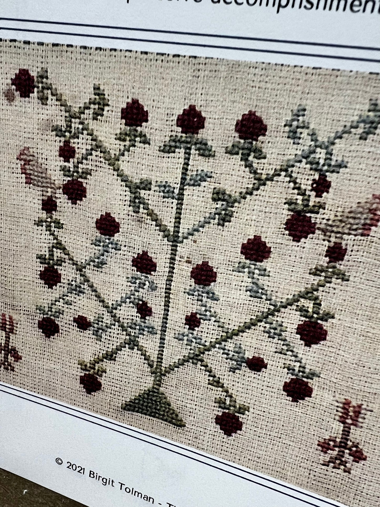 Pattern, MARY ELIZABETH LEET 1865 SAMPLER