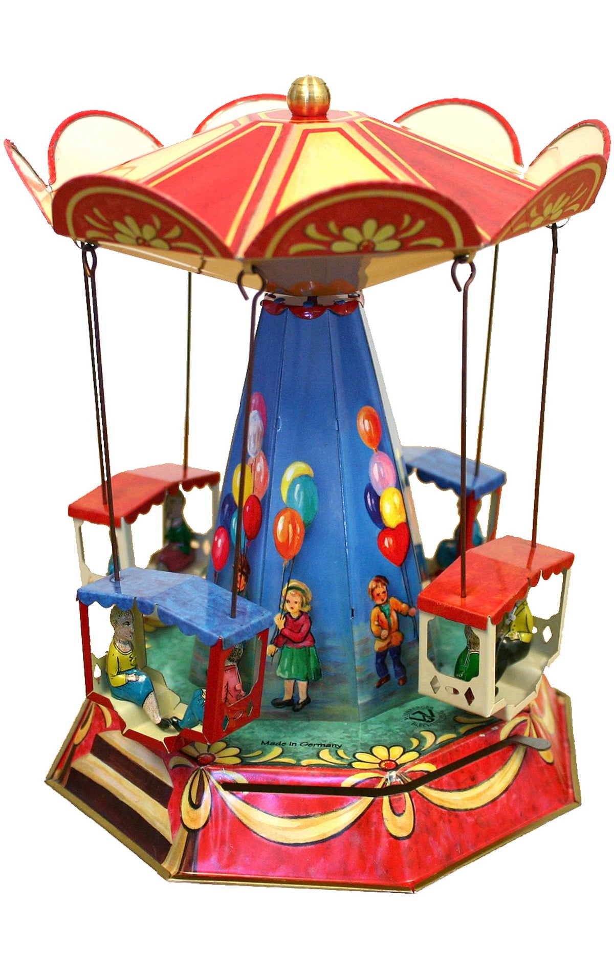 TIN WINDUP TOY, 8”, Old Fashioned Carousel
