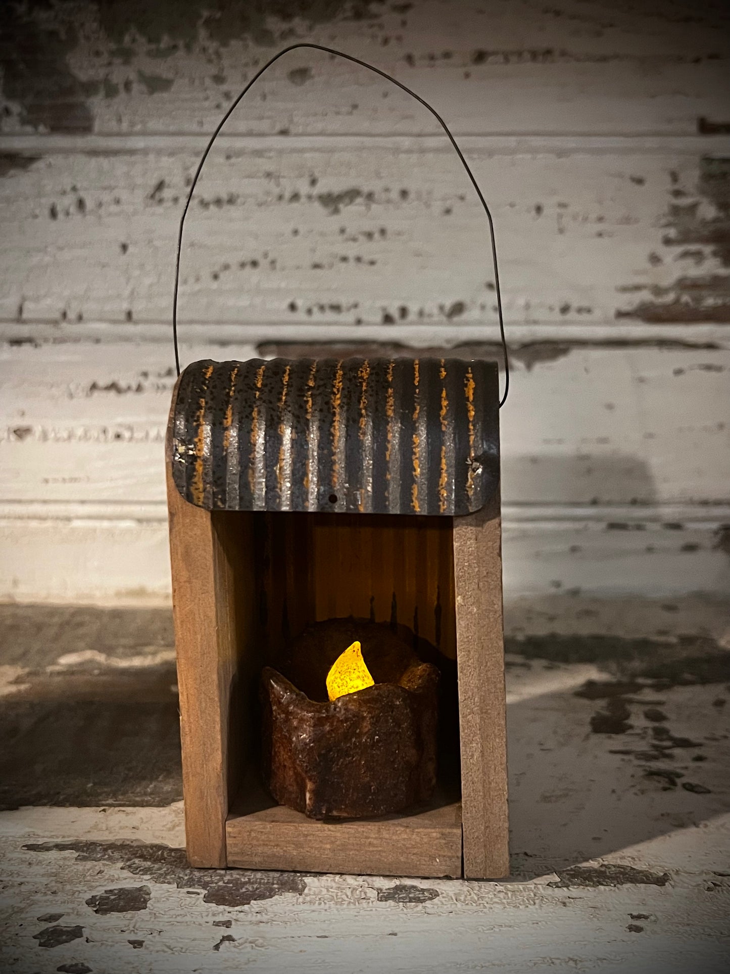 Tea Light Holder, TIN ROOF