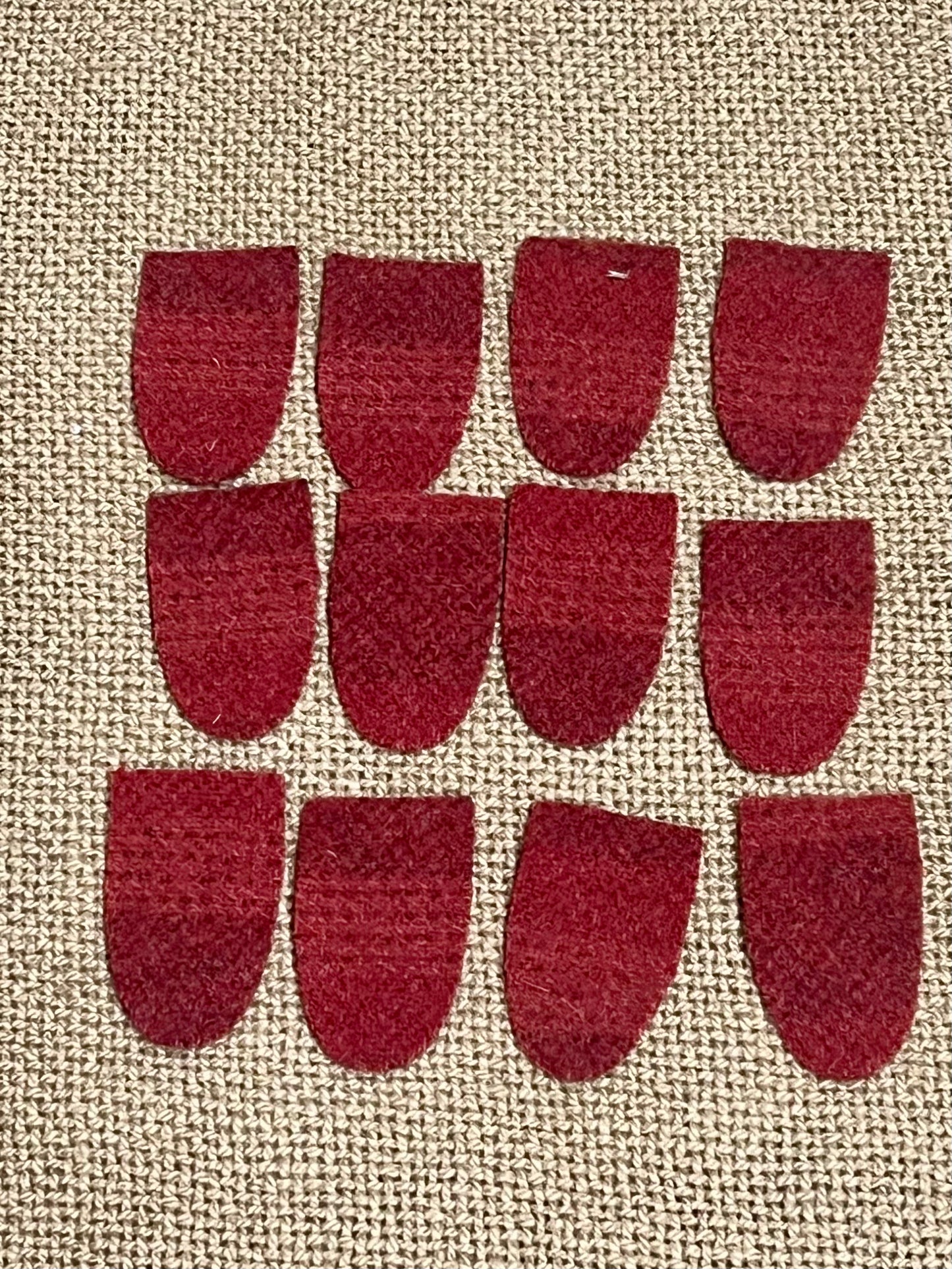 WOOL TABS, Small, 1.5” x 1”, Assorted Colors