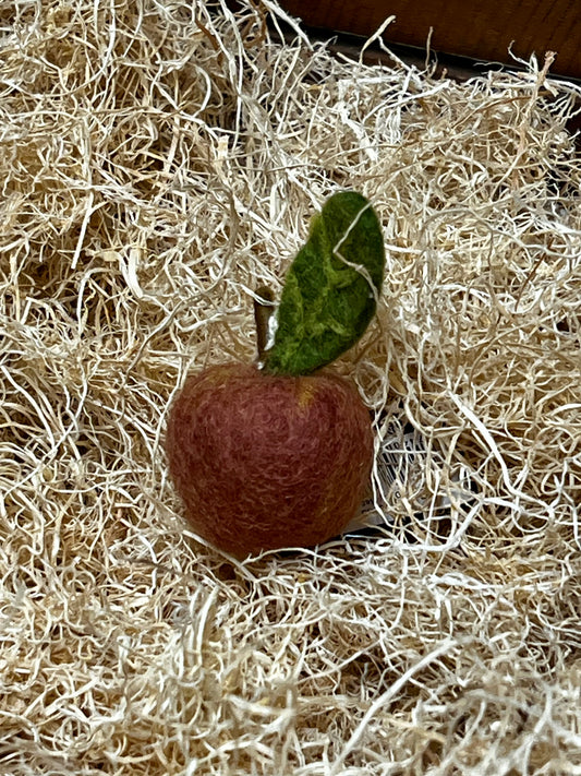 Fruit, Felted, APPLE, DUSTY RED