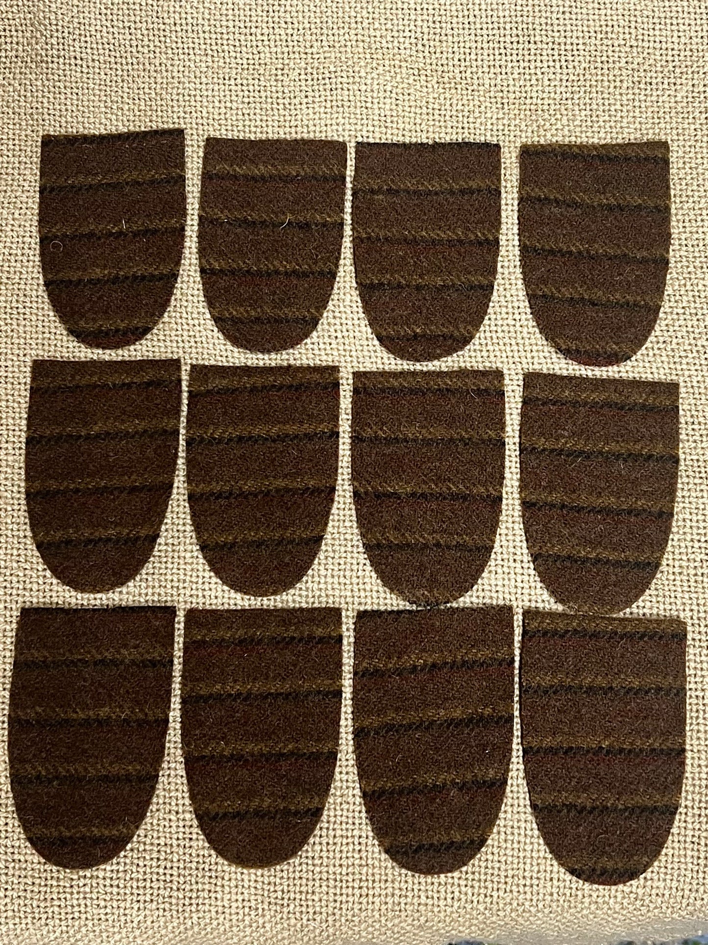 WOOL TABS, Large, 3"x 2”, Assorted Colors