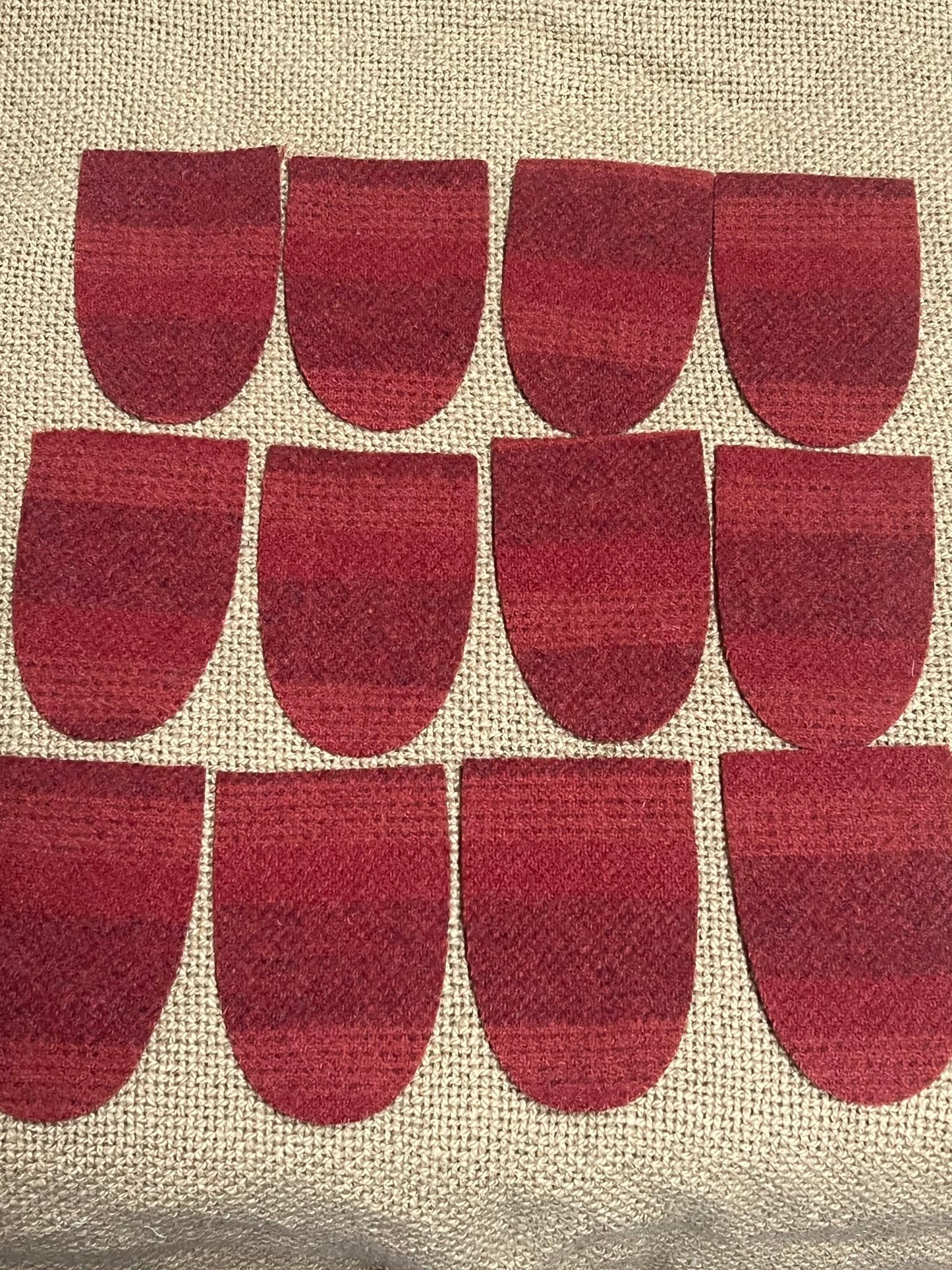 WOOL TABS, Large, 3"x 2”, Assorted Colors
