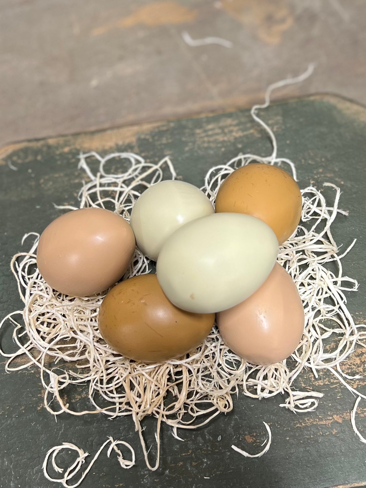 EGGS, SET/6, Resin, MIXED or SOLID