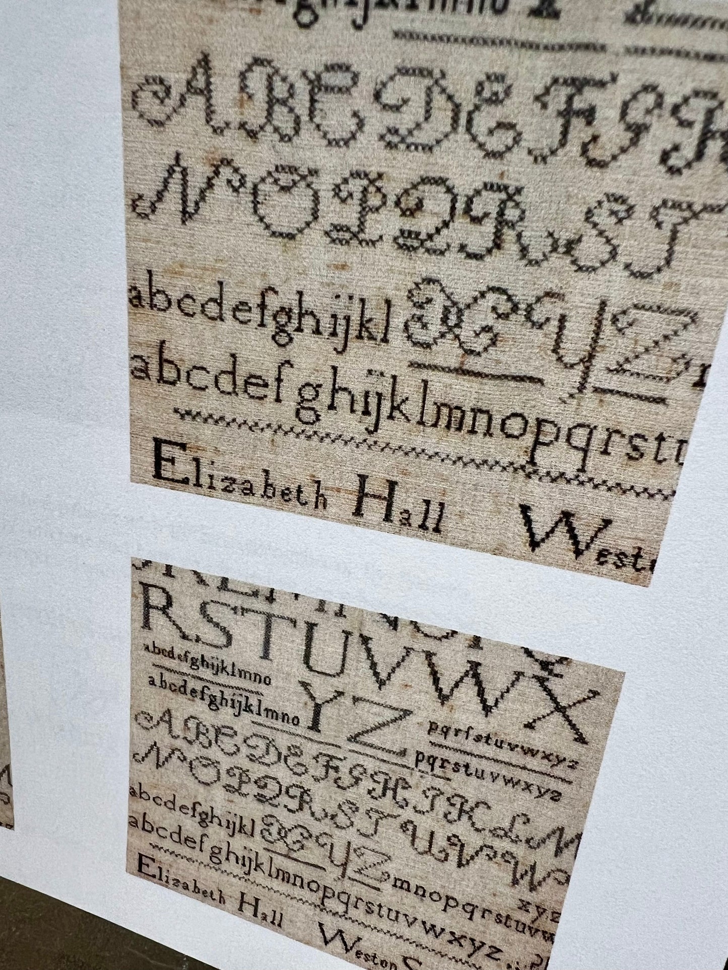 Pattern, ELIZABETH HALL 1809 SAMPLER