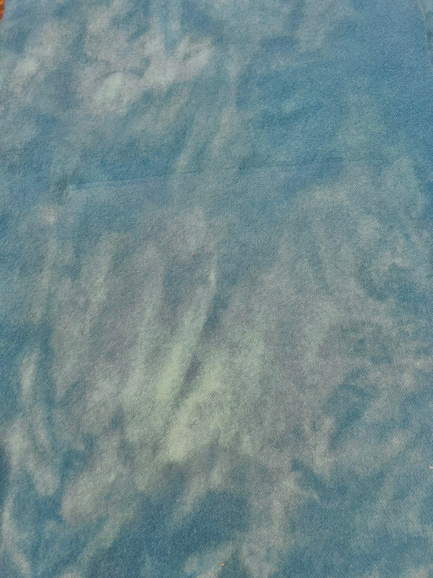 Hand Dyed Wool, 14” x 56”, BACKYARD POOL