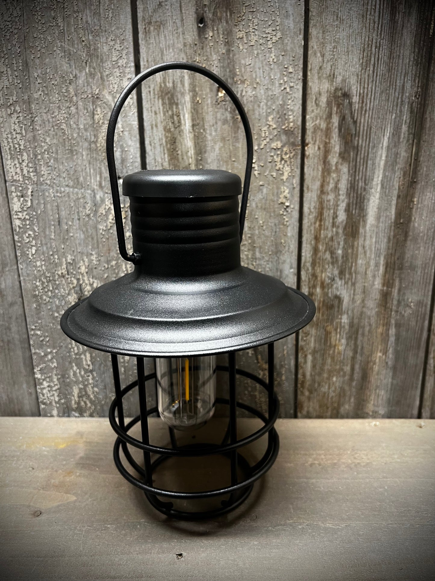 Sitting/Hanging Lantern, Battery Operated, BLACK or RUSTY BRONZE