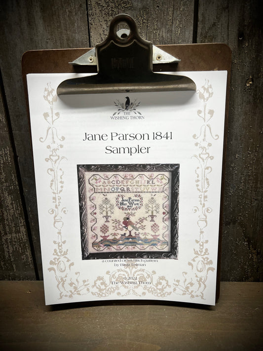 Pattern, JANE PARSON 1841 SAMPLER