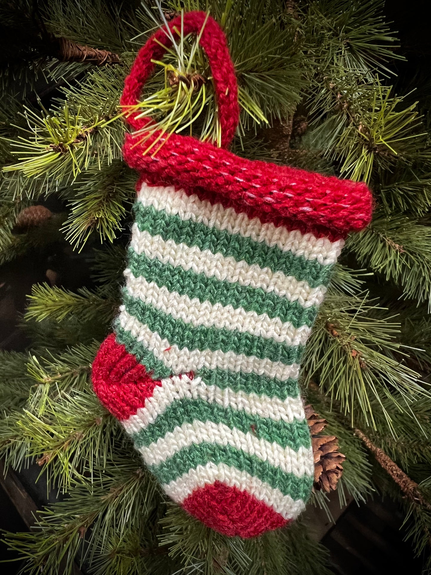 Ornaments, Set/4, KNIT STOCKING