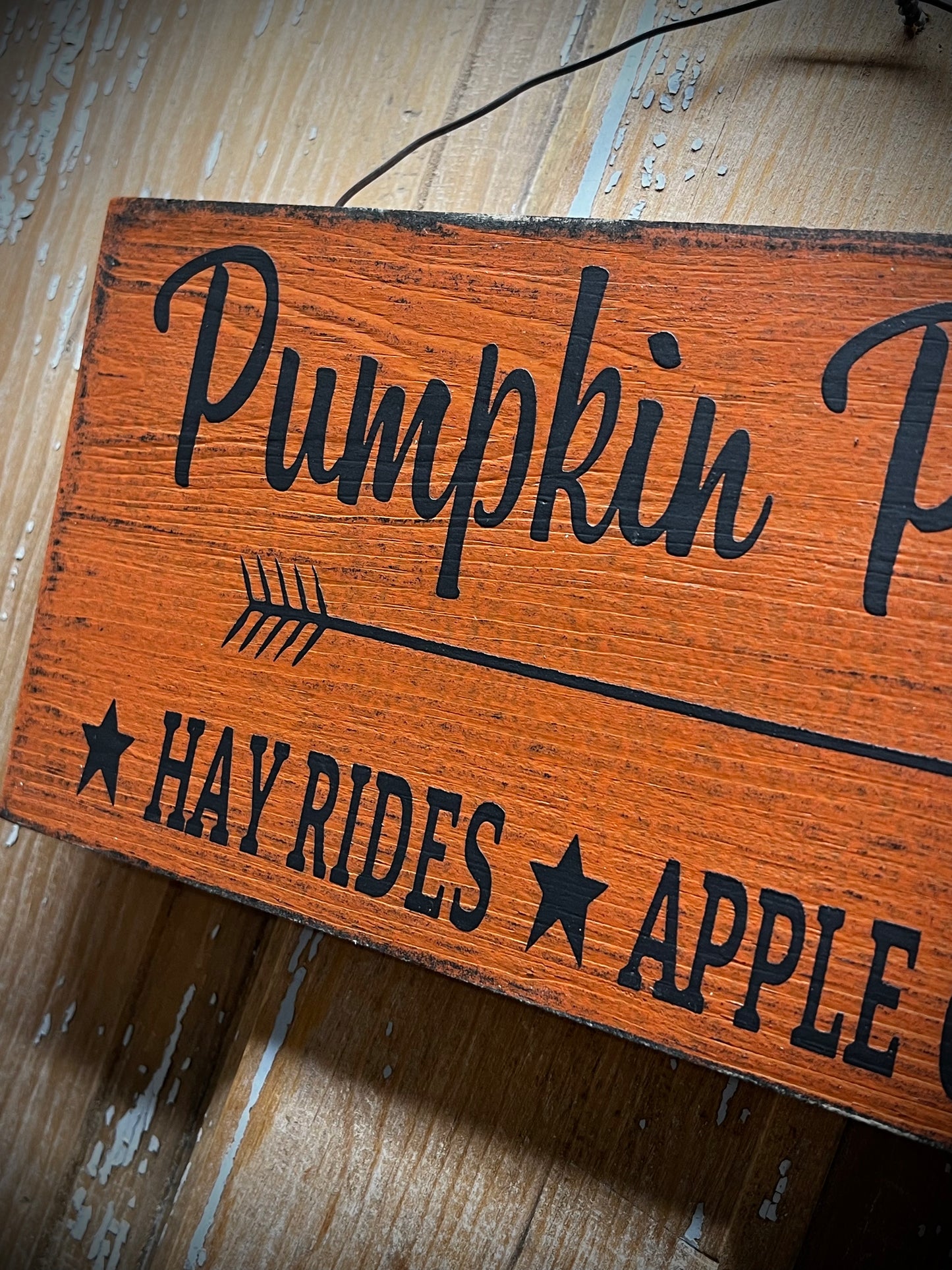 Sign, Wired, 6"x 12", PUMPKIN PATCH