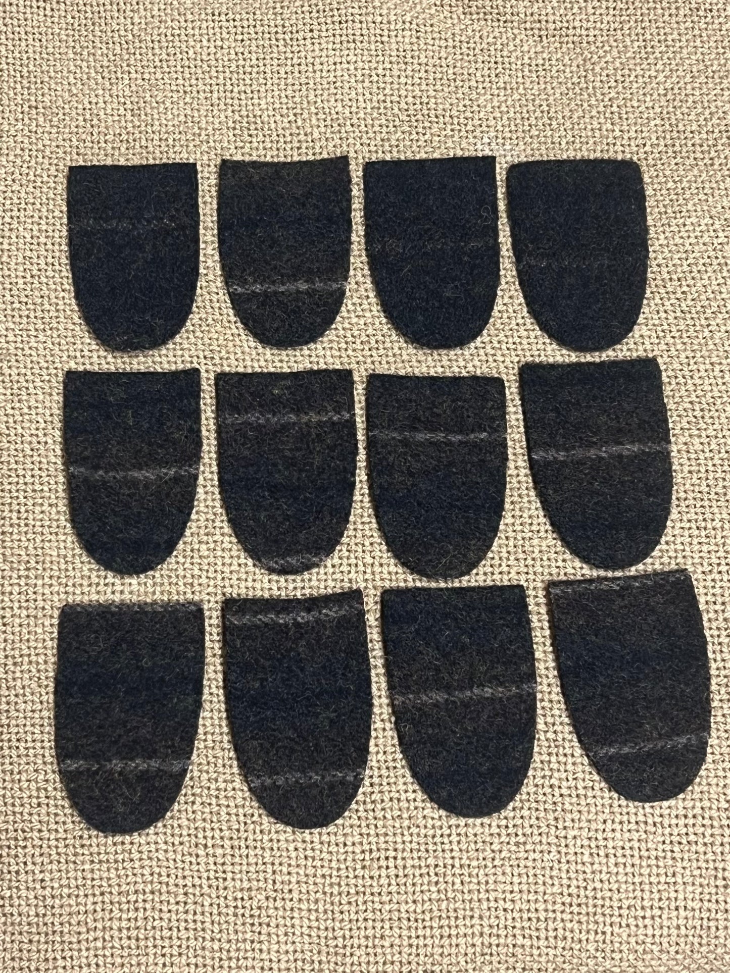 WOOL TABS, Small, 1.5” x 1”, Assorted Colors