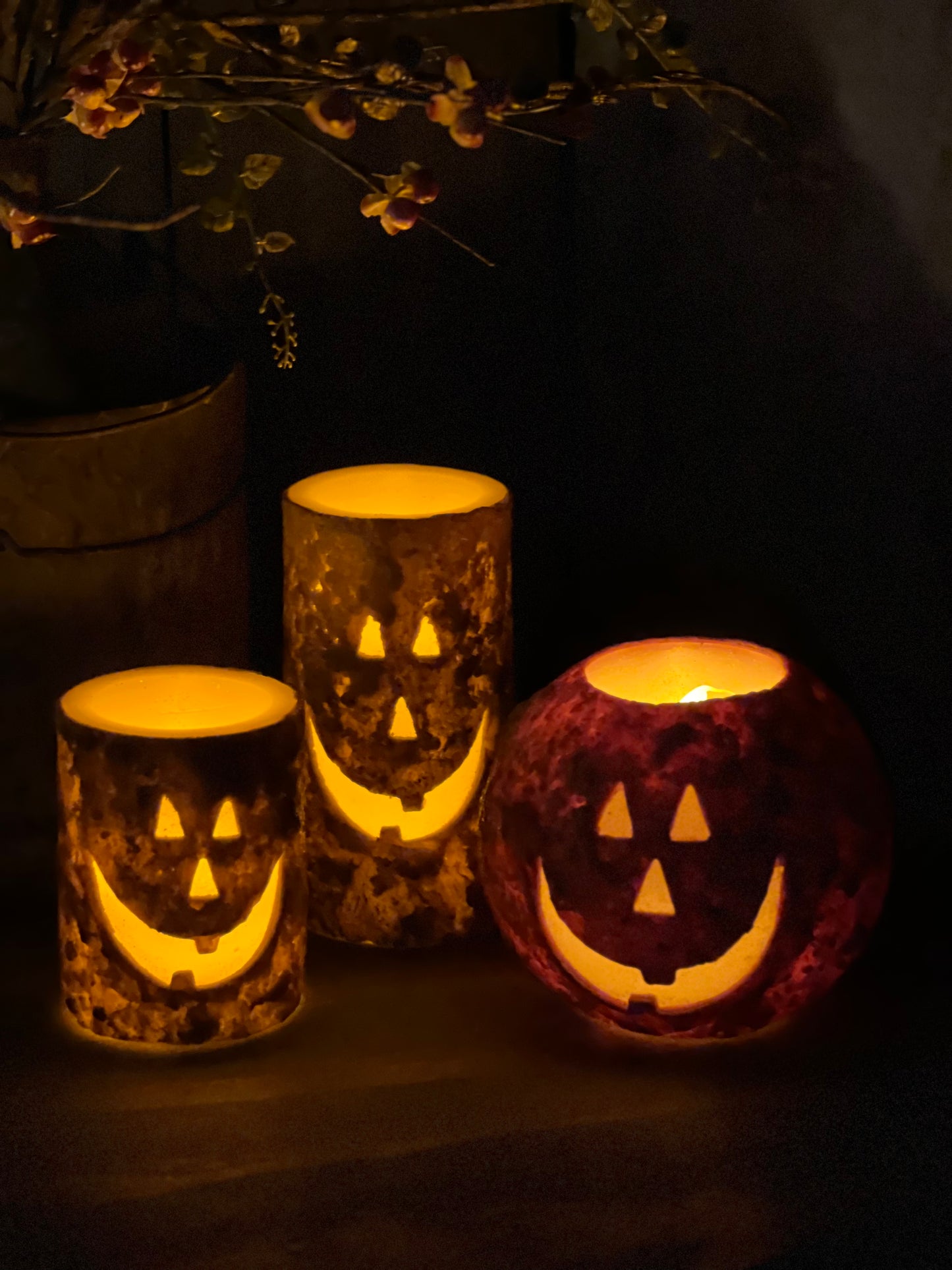 Candle, LED 6" Pillar, JACK O'LANTERN