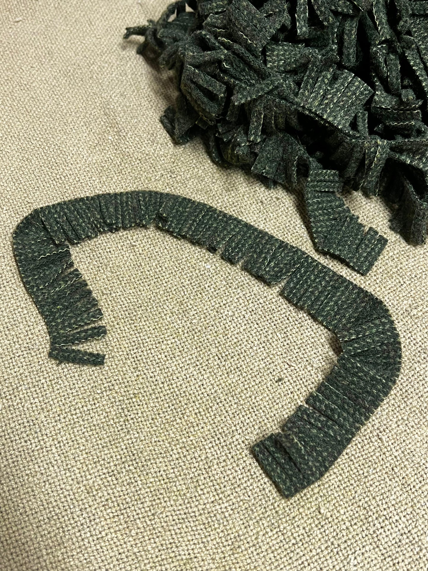 WOOL FRINGE, 36 strips, Assorted Colors