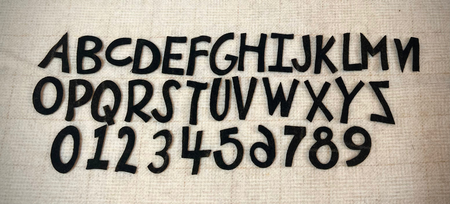 WOOL ALPHABET & NUMBERS, 1.75”