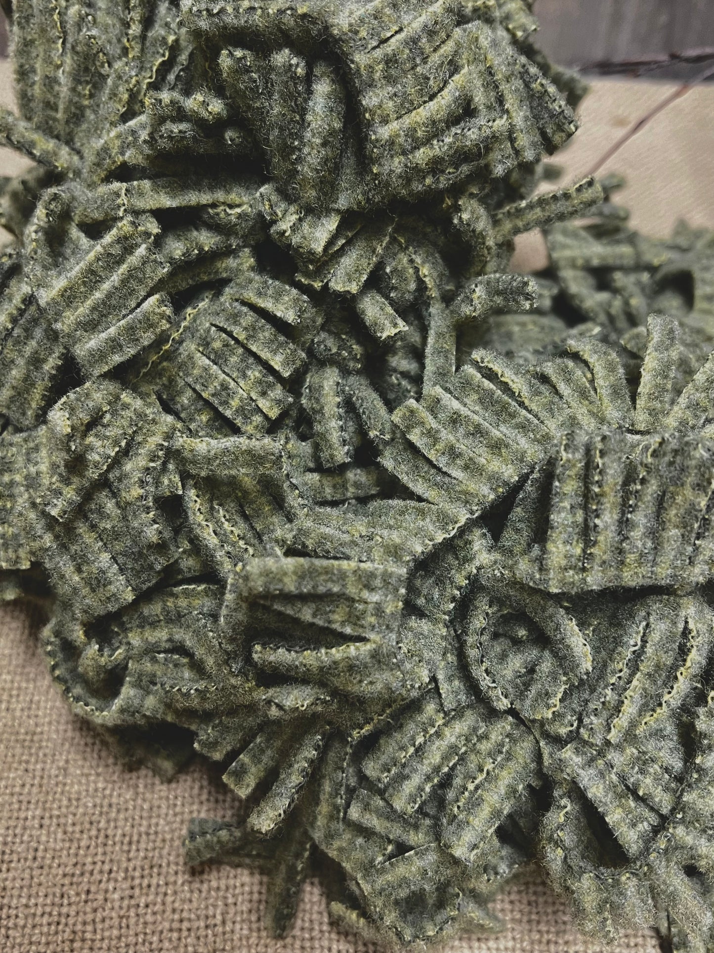 WOOL FRINGE, 36 strips, Assorted Colors