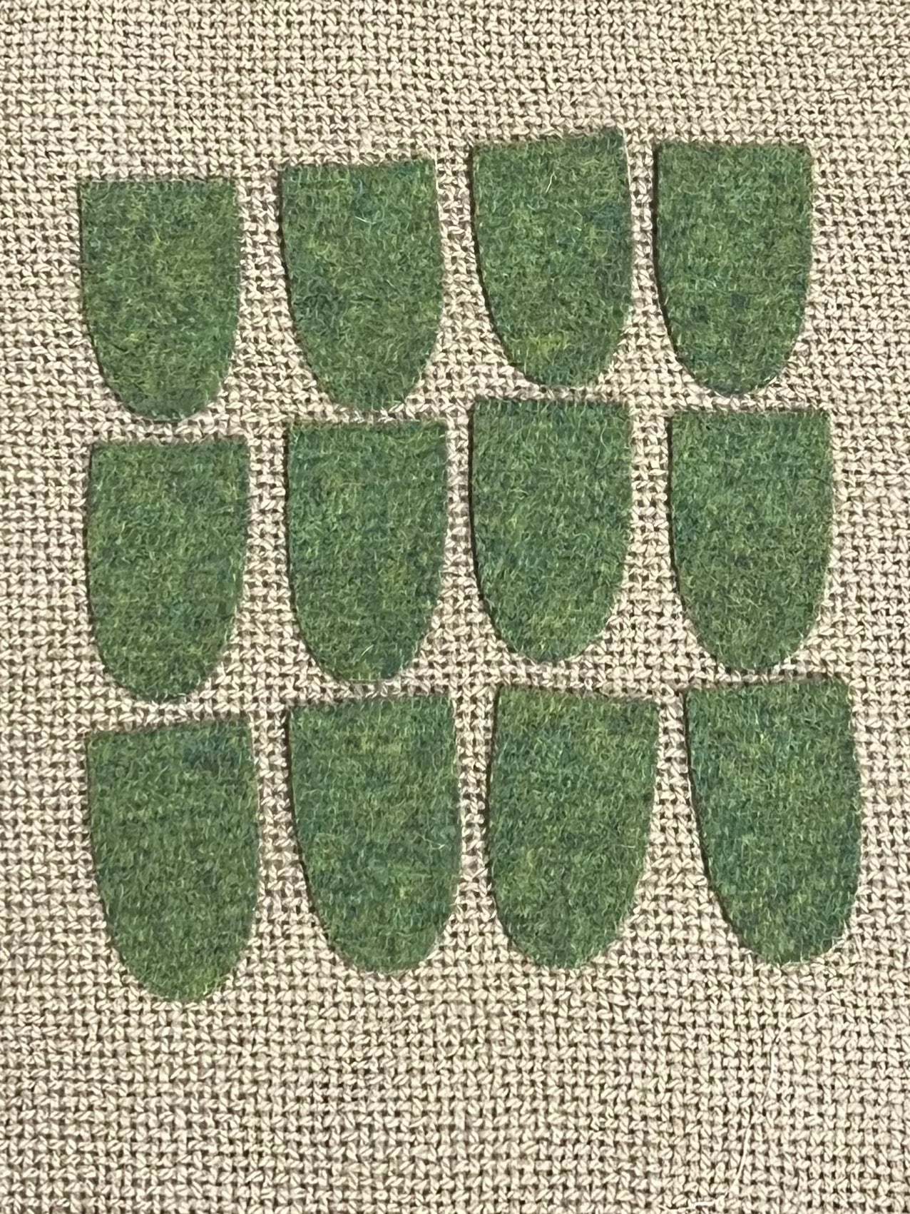 WOOL TABS, Small, 1.5” x 1”, Assorted Colors