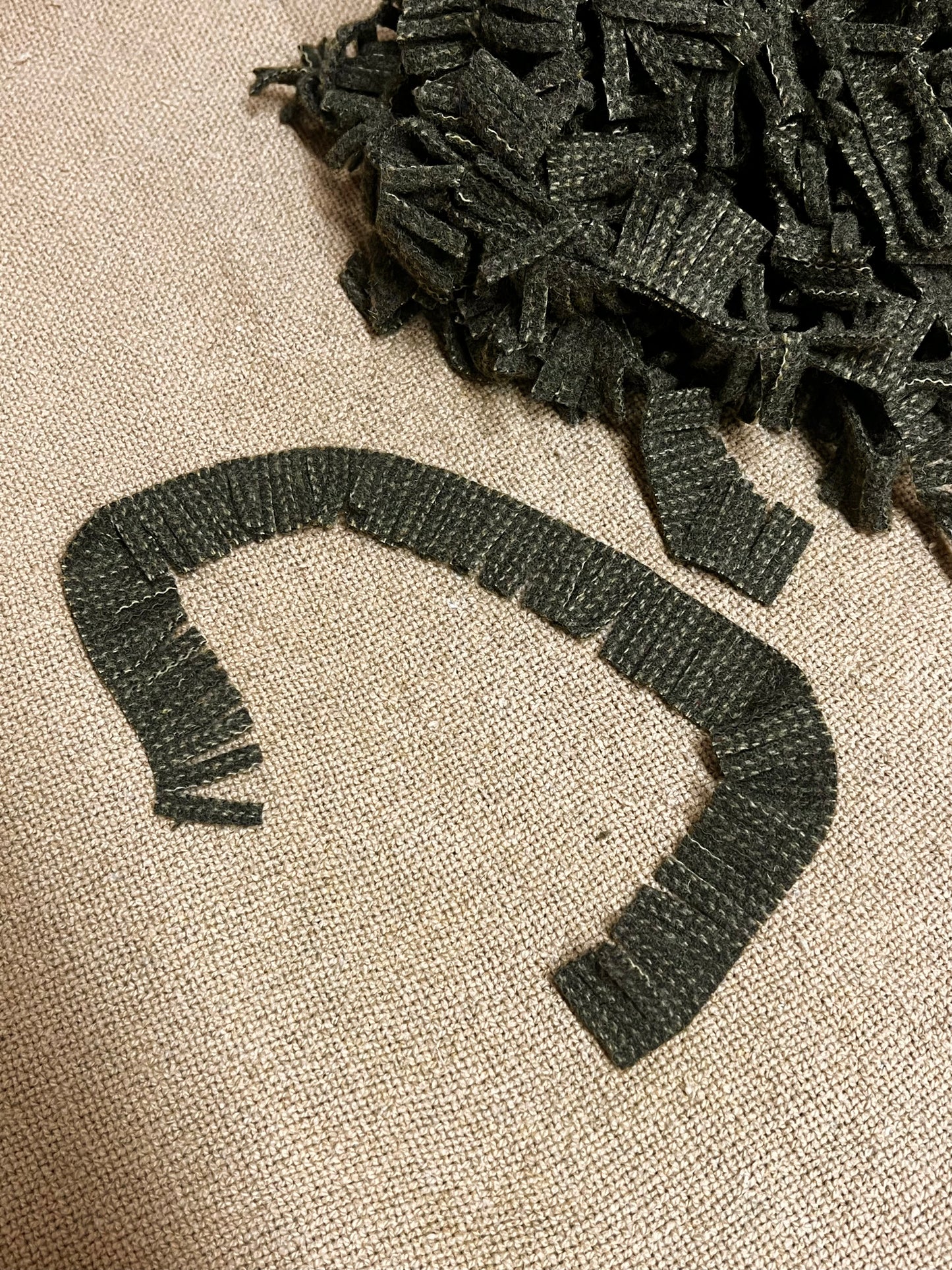 WOOL FRINGE, 36 strips, Assorted Colors