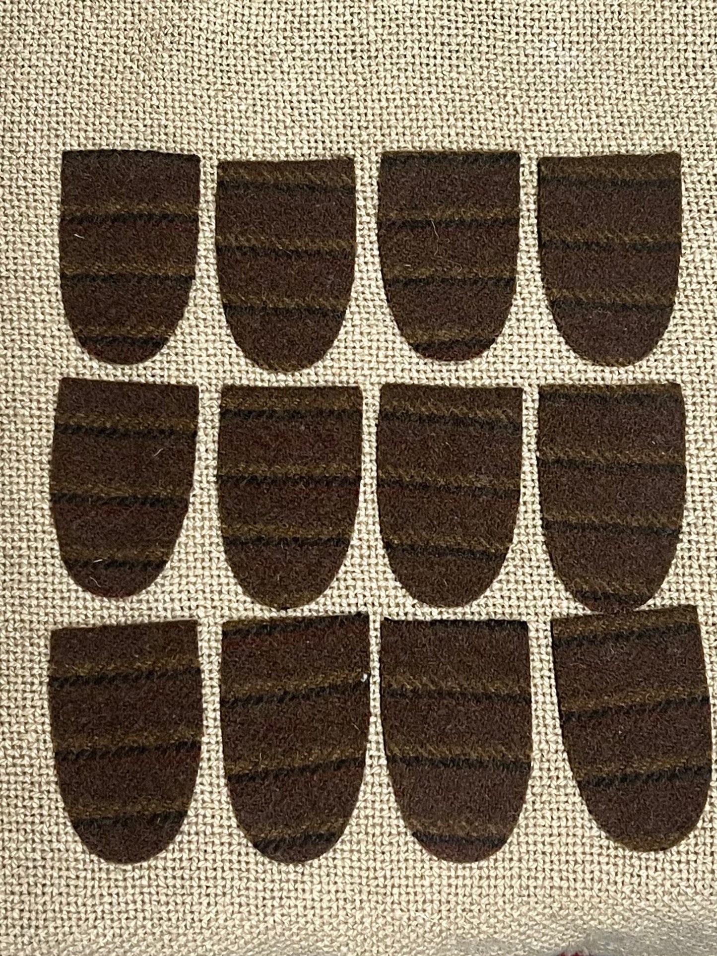WOOL TABS, Medium, 2.5” x 1.5" Assorted Colors