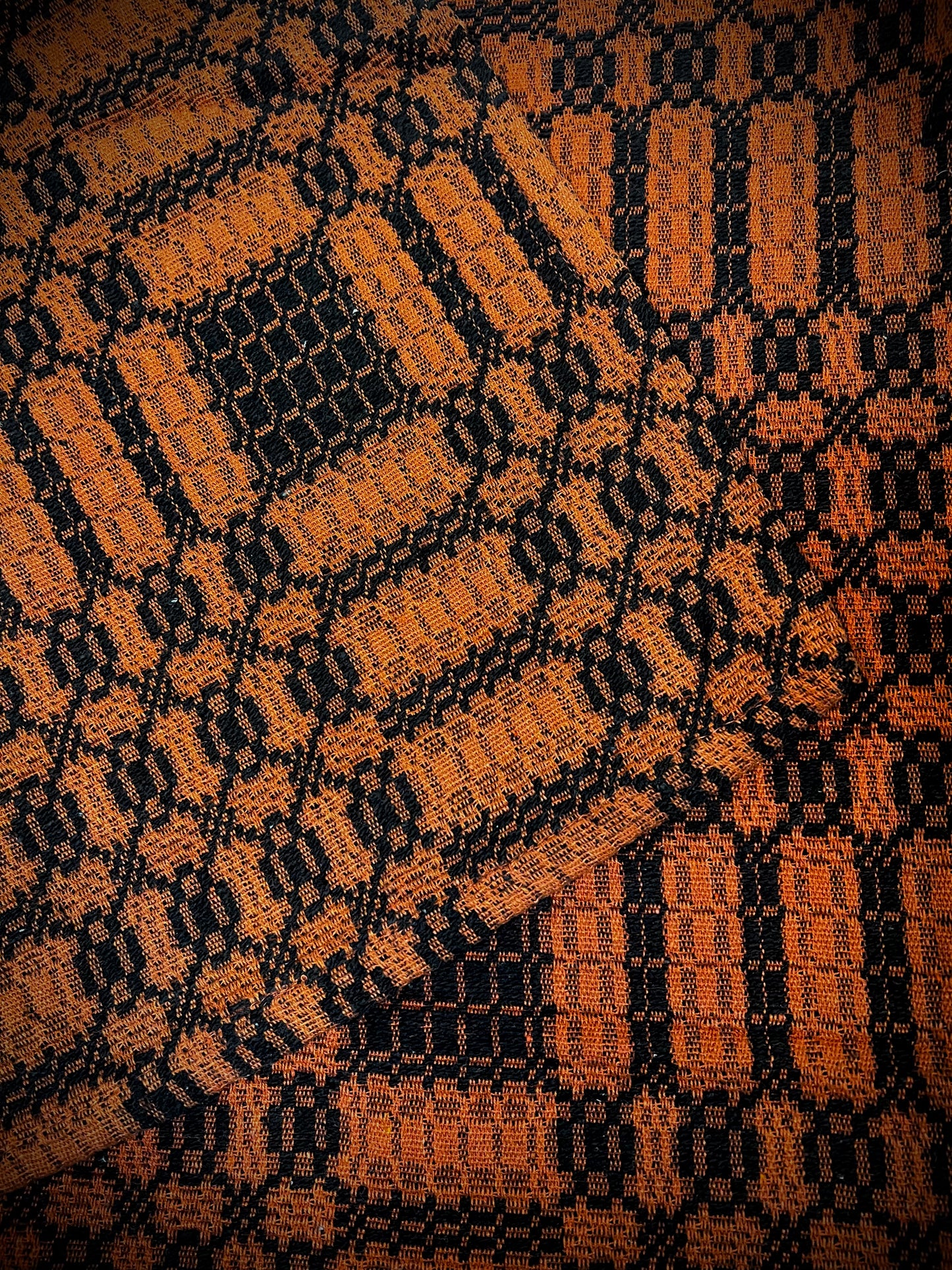 WESTBURY WEAVE, Pumpkin/Black