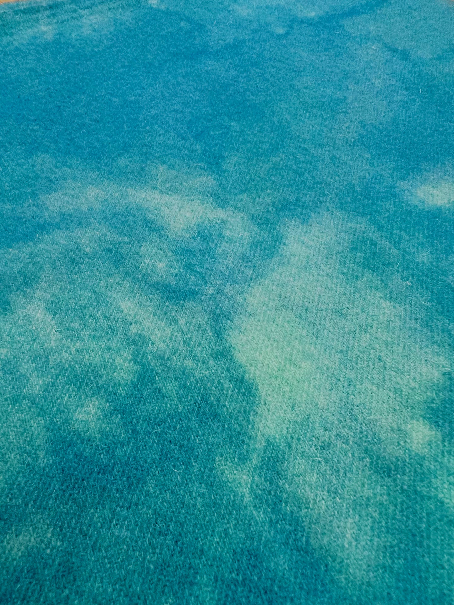 Hand Dyed Wool, Fat Quarter, BLUE CURAÇAO