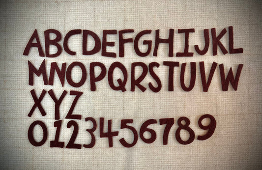 WOOL ALPHABET & NUMBERS, 1.75”