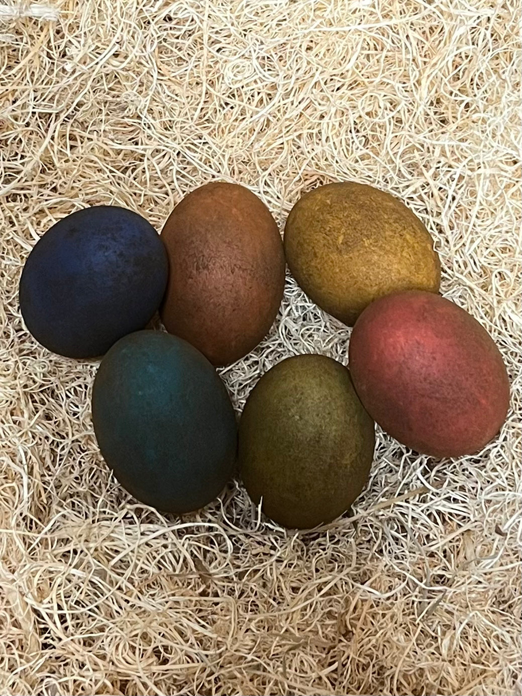 Wooden Eggs, Set/6, PRIMITIVE