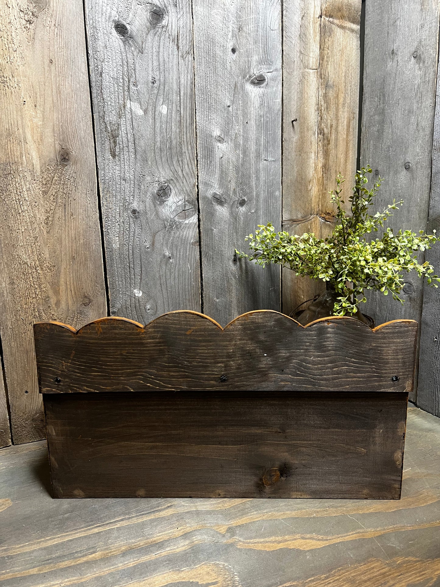 Table Box, Slanted, PUMPKIN W/ GRID PATTERN