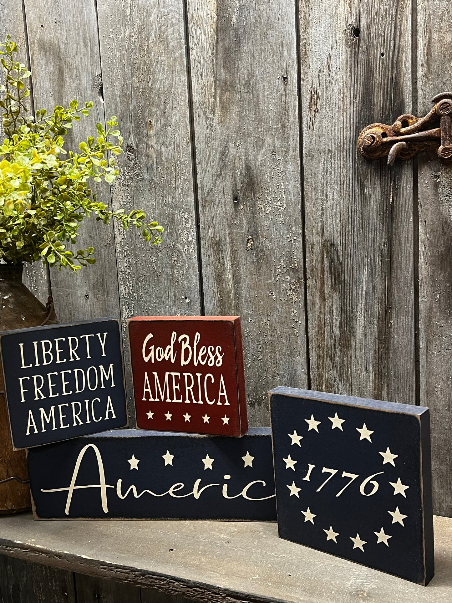 Shelf Sitter, 4.5", LIBERTY, FREEDOM, AMERICA
